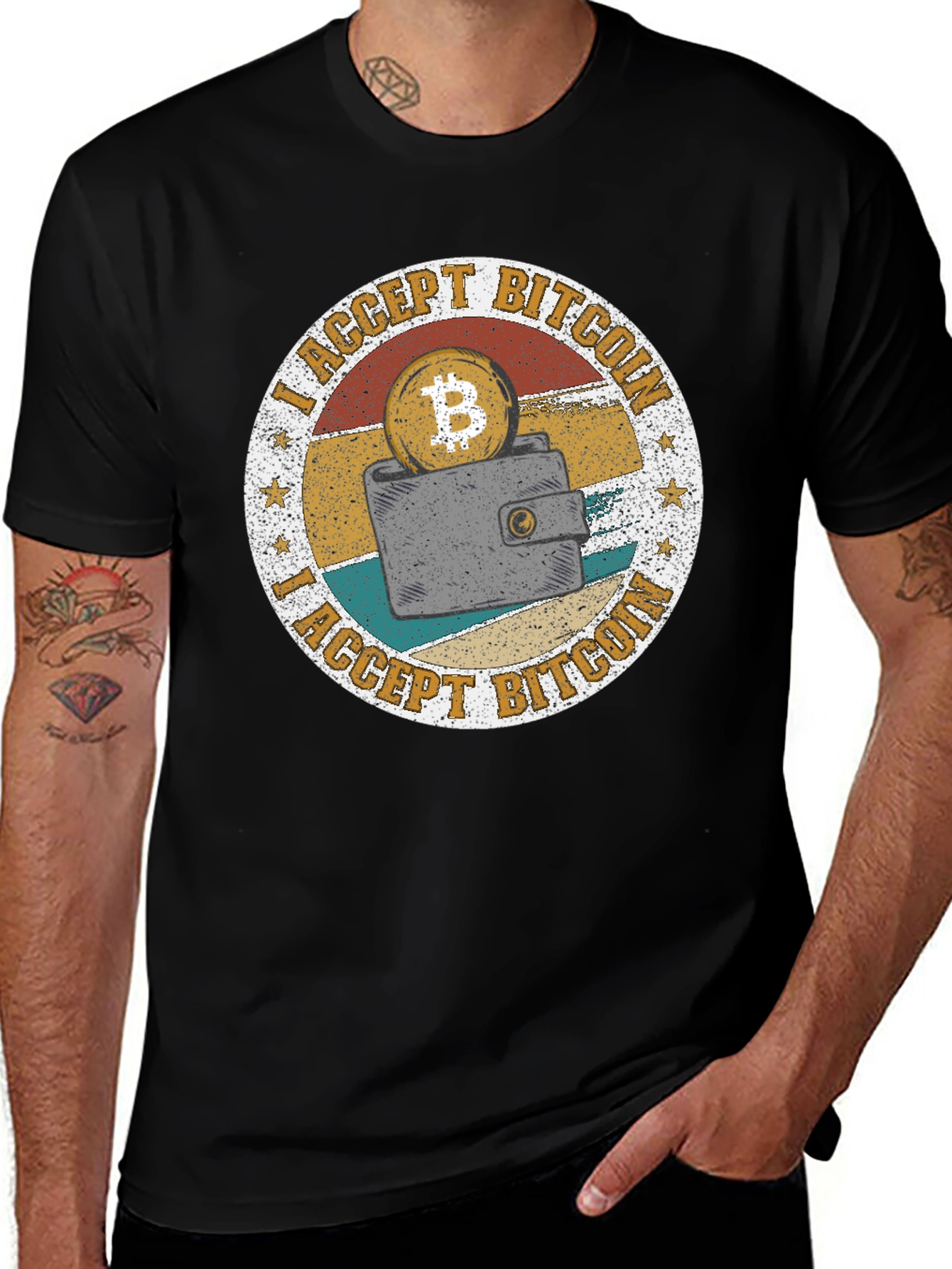 I Accept Bitcoin Graphic Tee - Crypto Enthusiast Shirt