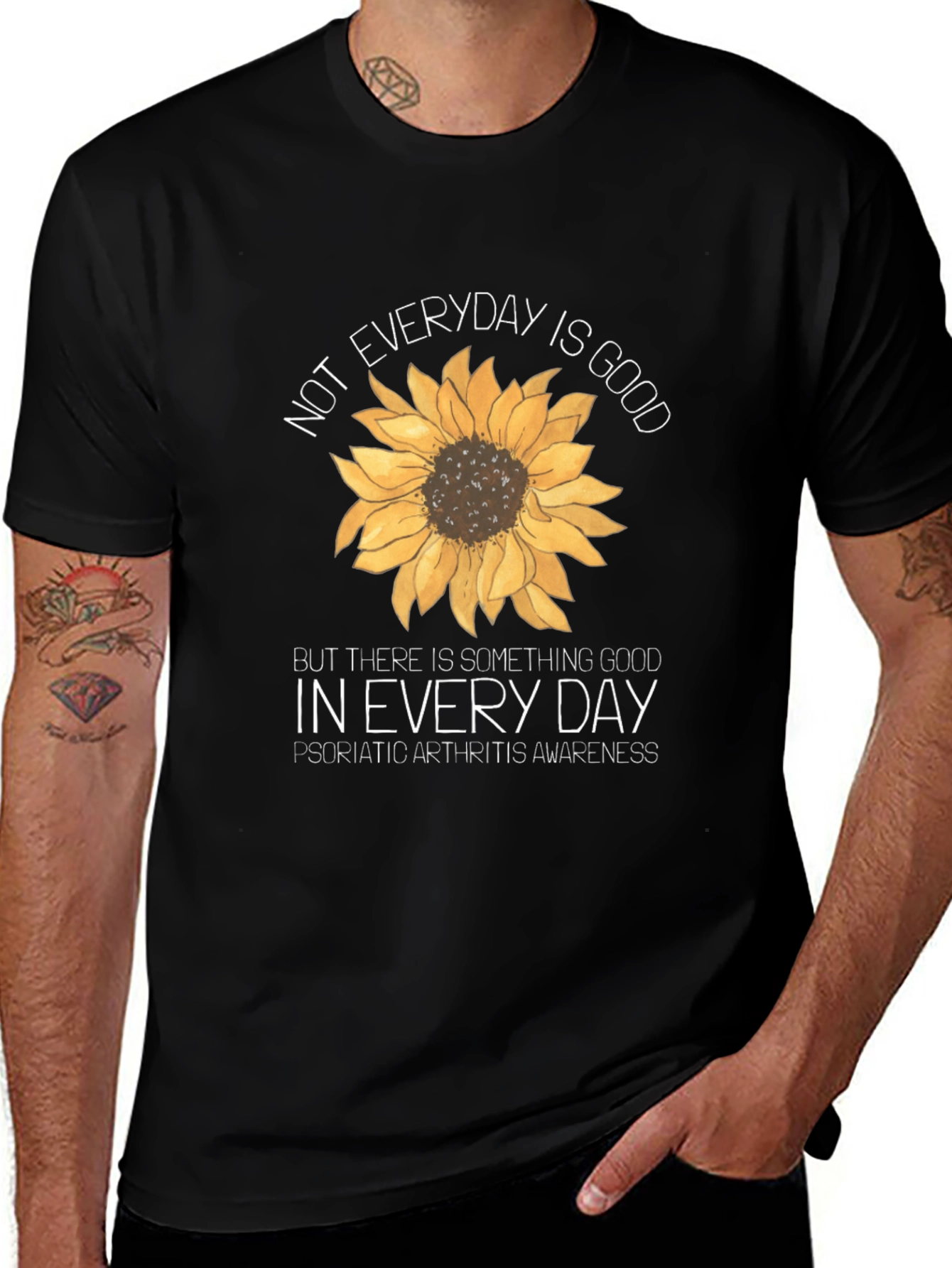 Variant 3 of Psoriatic Arthritis Awareness Sunflower T-Shirt