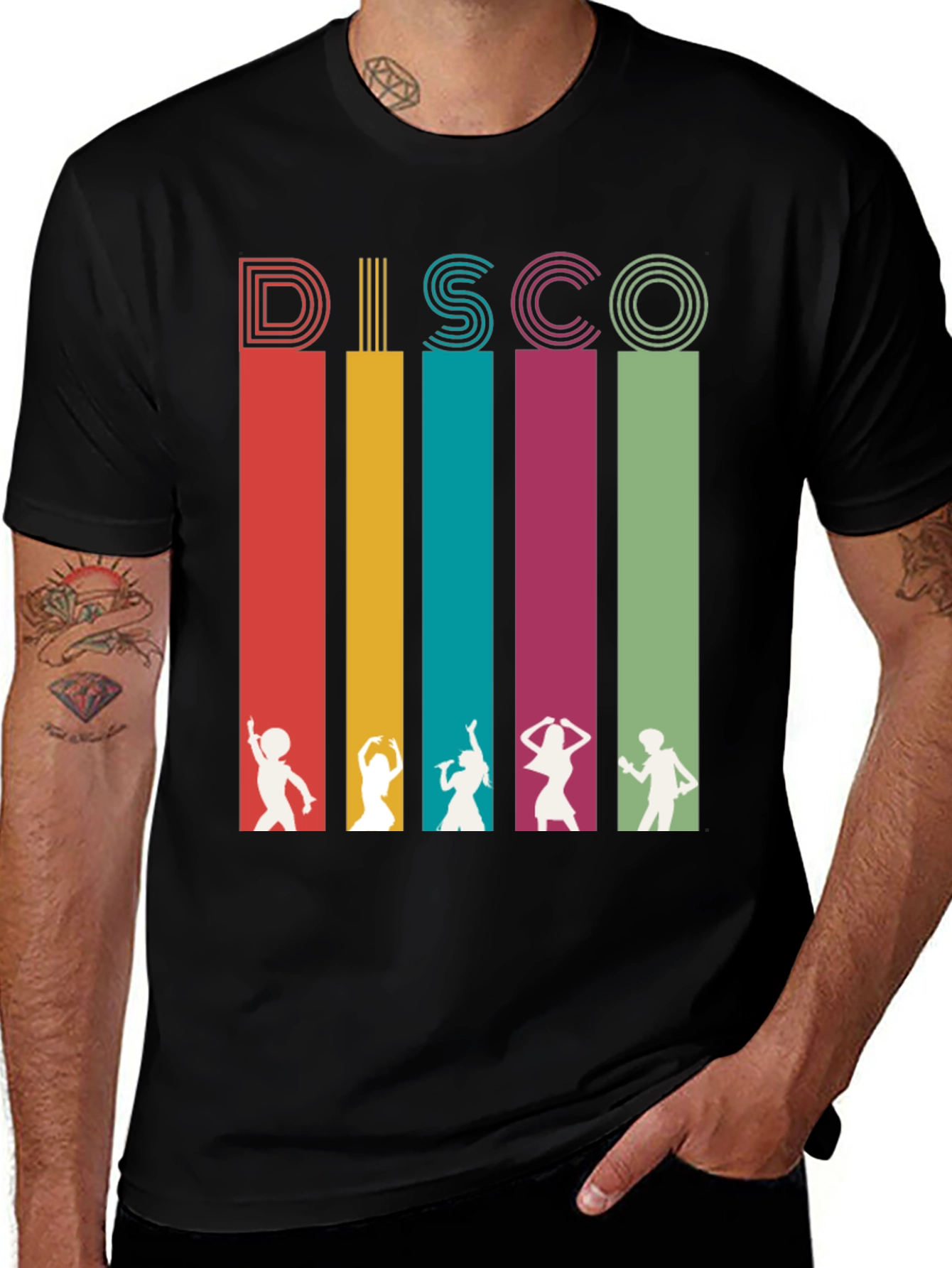 Variant 19 of Retro Disco Graphic Tee - Groovy Dancing T-Shirt