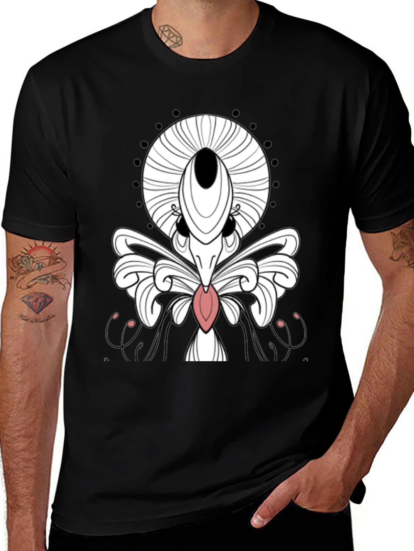 Variant 29 of Unique Graphic Tee - Abstract Creature Design