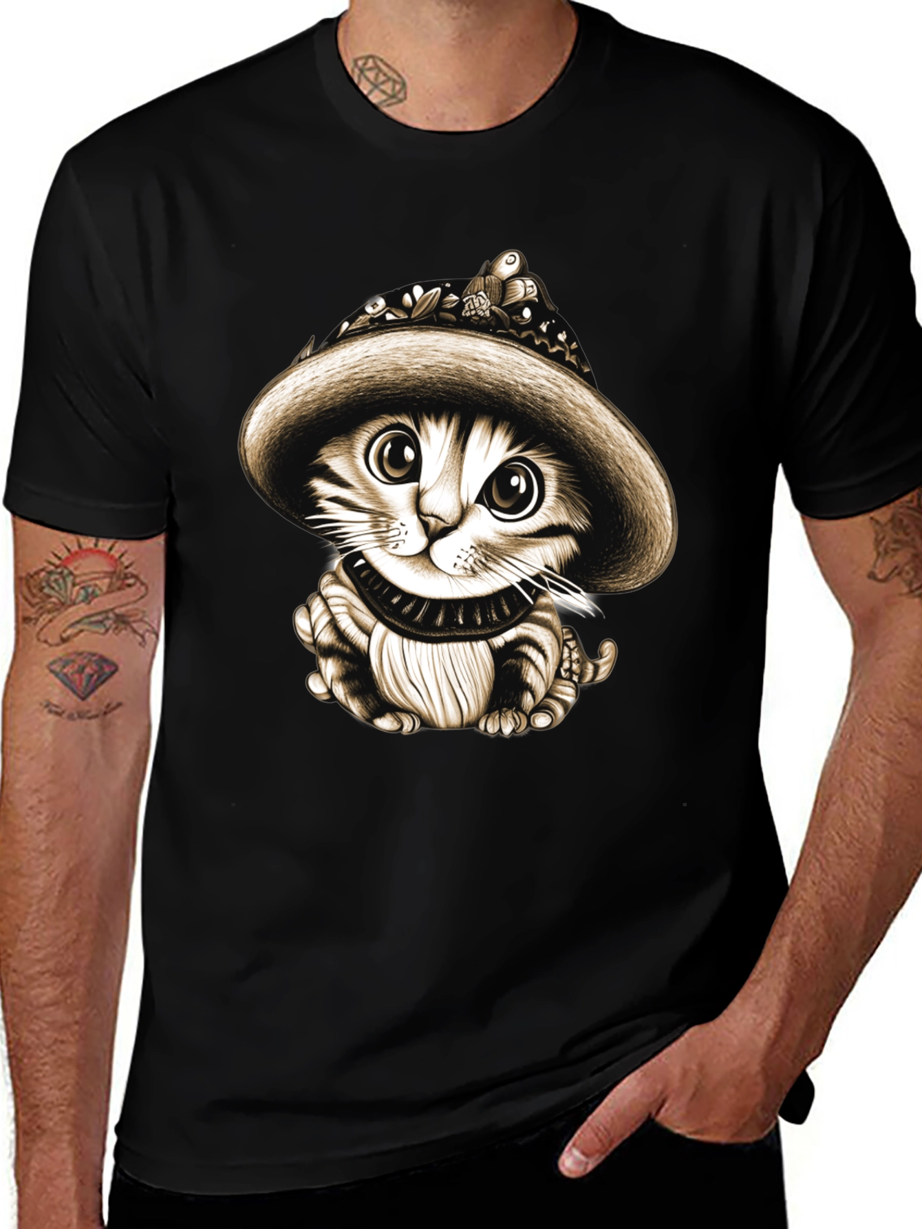 Variant 10 of Cat in Hat Graphic T-Shirt