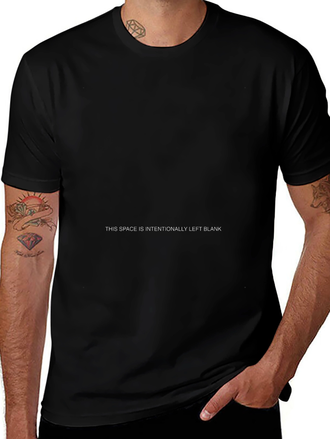 Variant 6 of Black T-Shirt: Intentionally Blank Space
