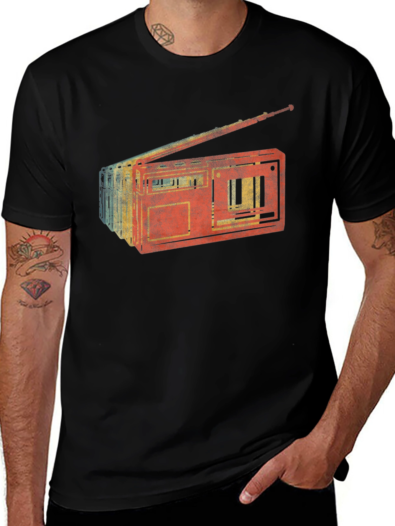Variant 28 of Vintage Radio Graphic Tee - Retro Style