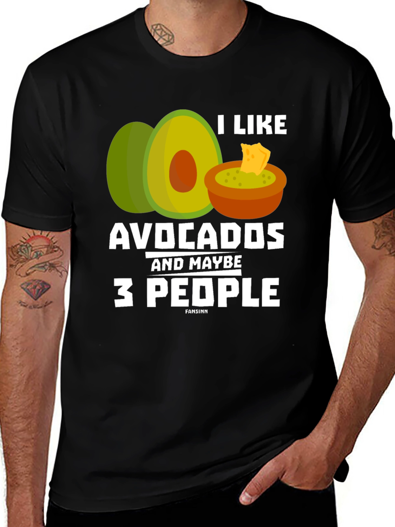 Variant 17 of Avocados and Maybe 3 People T-Shirt Funny Graphic Tee