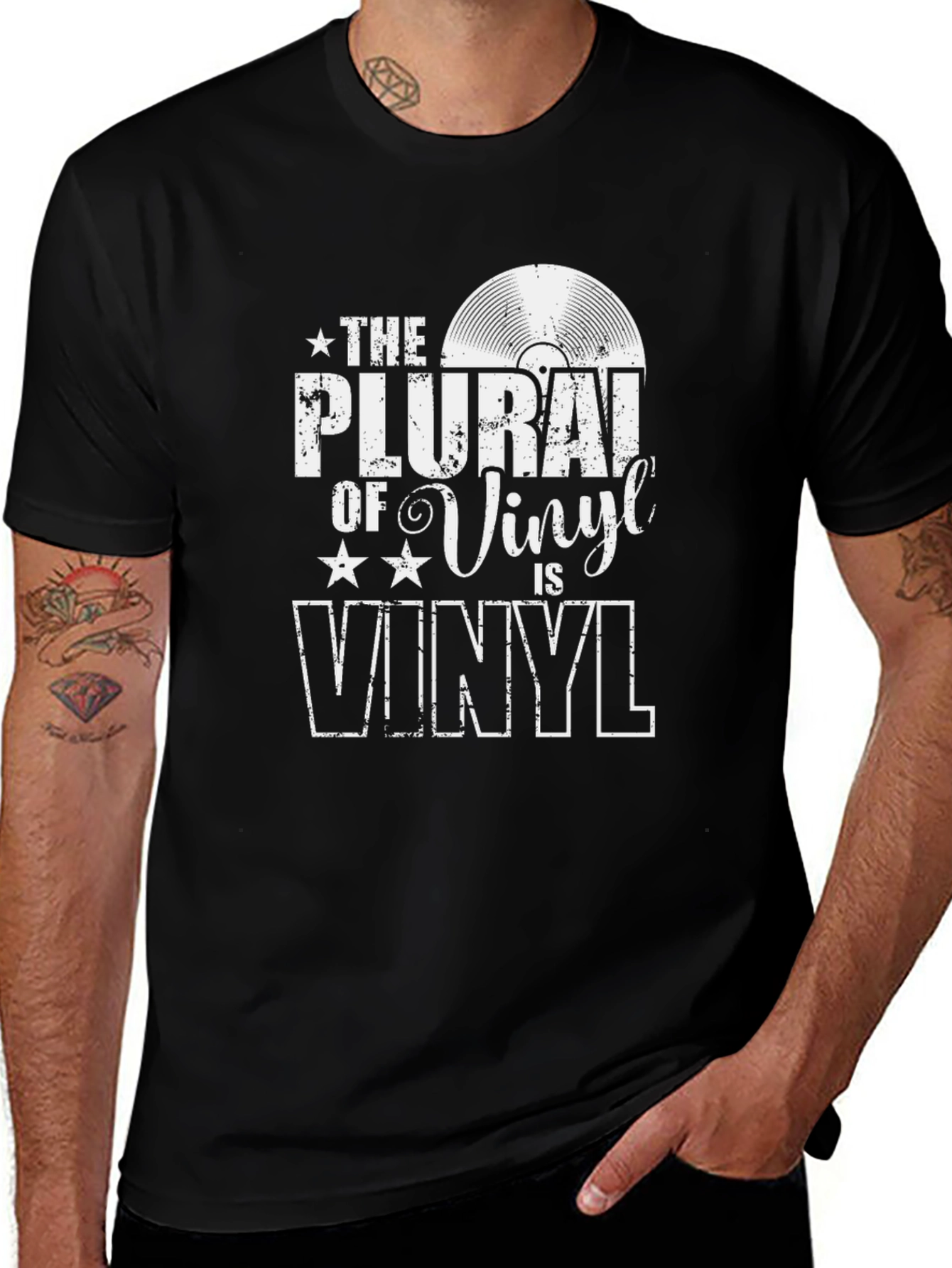 Variant 14 of The Plural of Vinyl is Vinyl T-Shirt