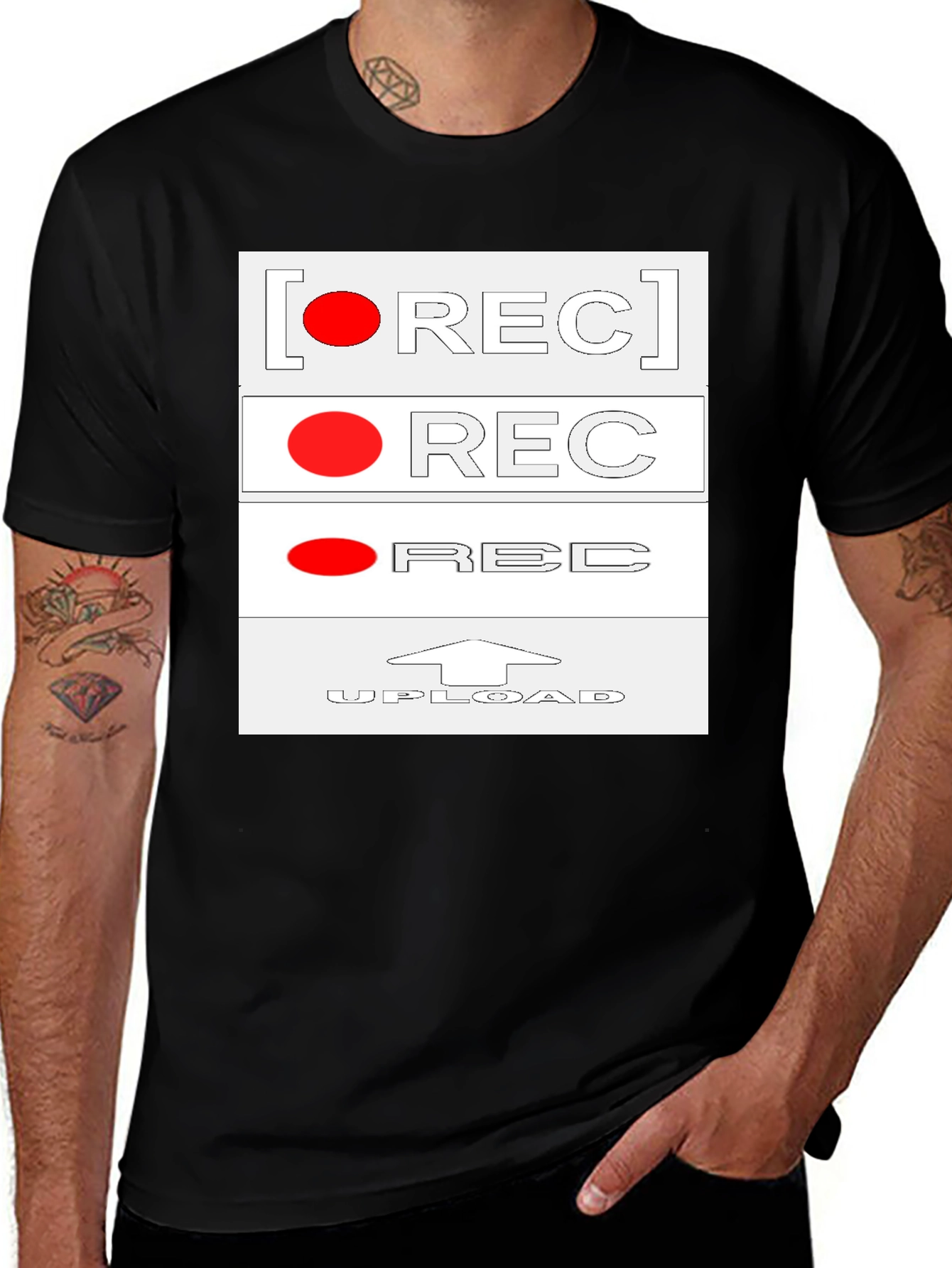 Variant 18 of Retro Camcorder Recording Mode Graphic T-Shirt