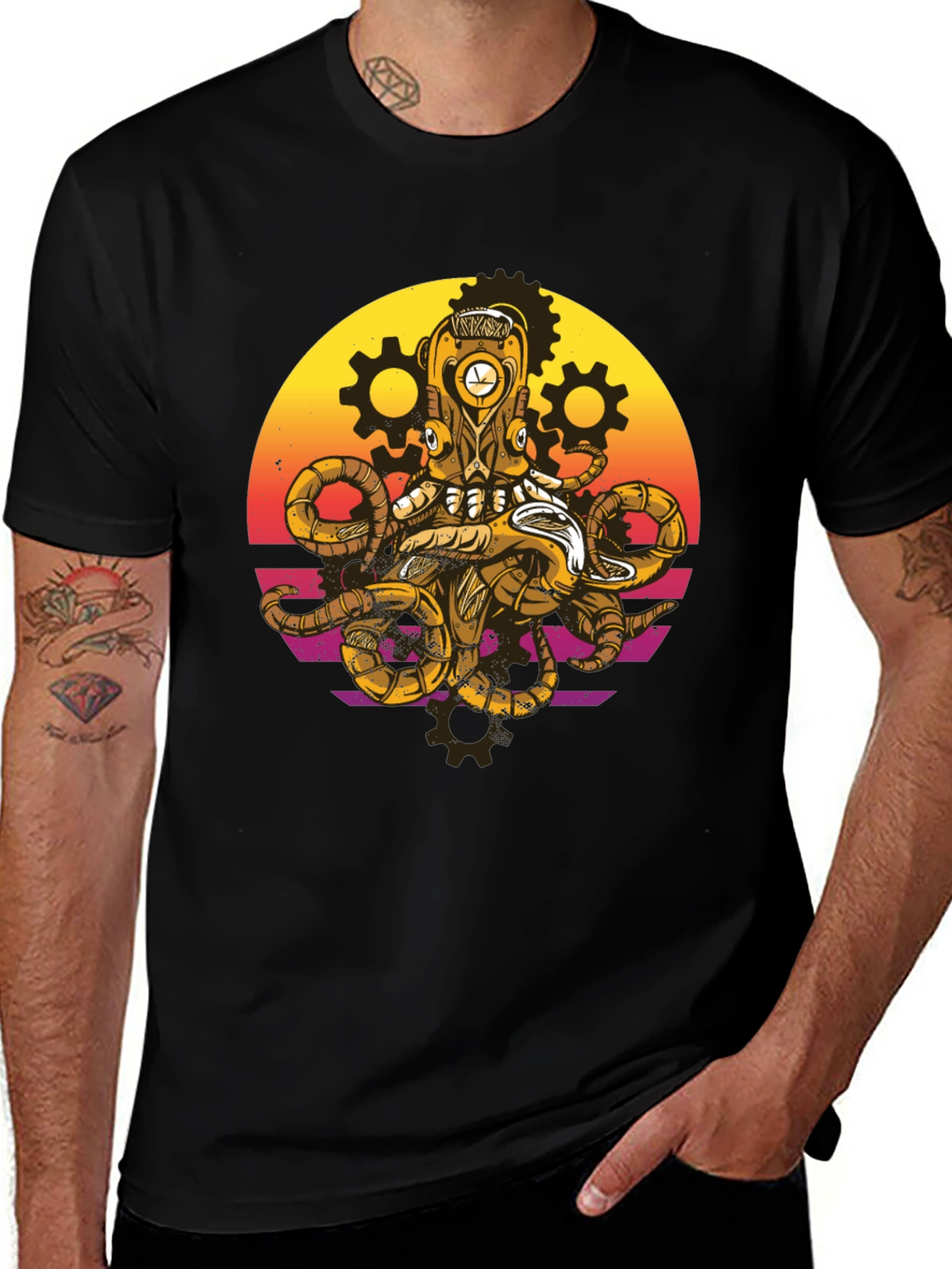 Variant 26 of Steampunk Octopus T-Shirt