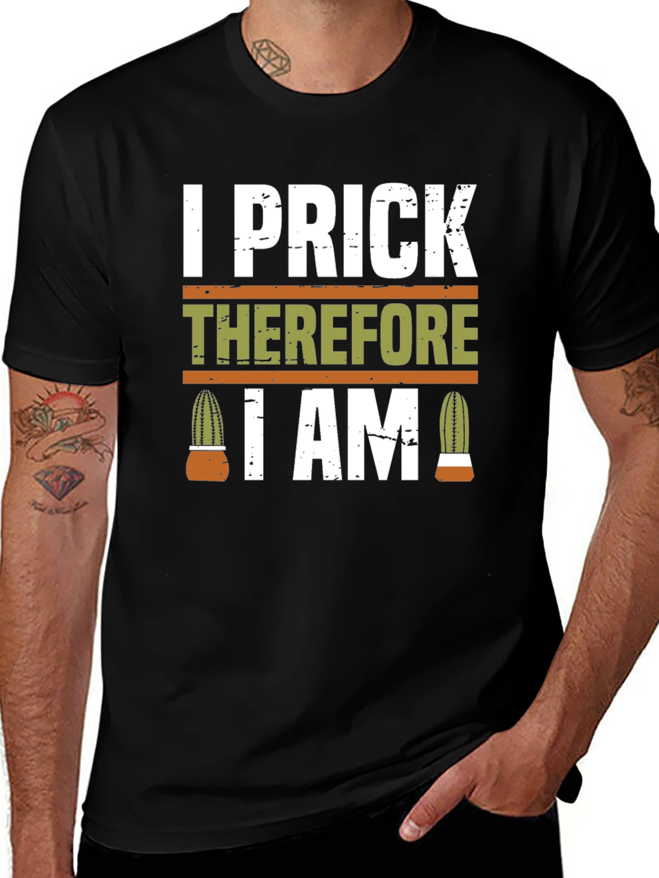 Variant 13 of I Prick Therefore I Am Cactus T-Shirt