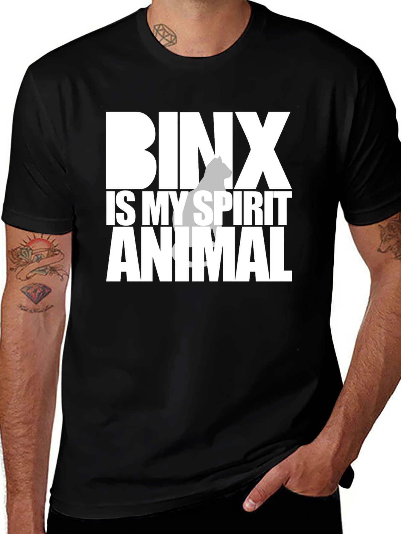 Variant 25 of Binx Spirit Animal T-Shirt - Halloween Cat Lover Tee
