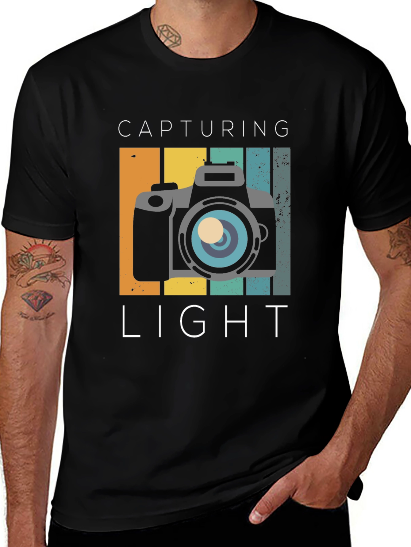 Variant 23 of Capturing Light Graphic Tee - Retro Camera Design