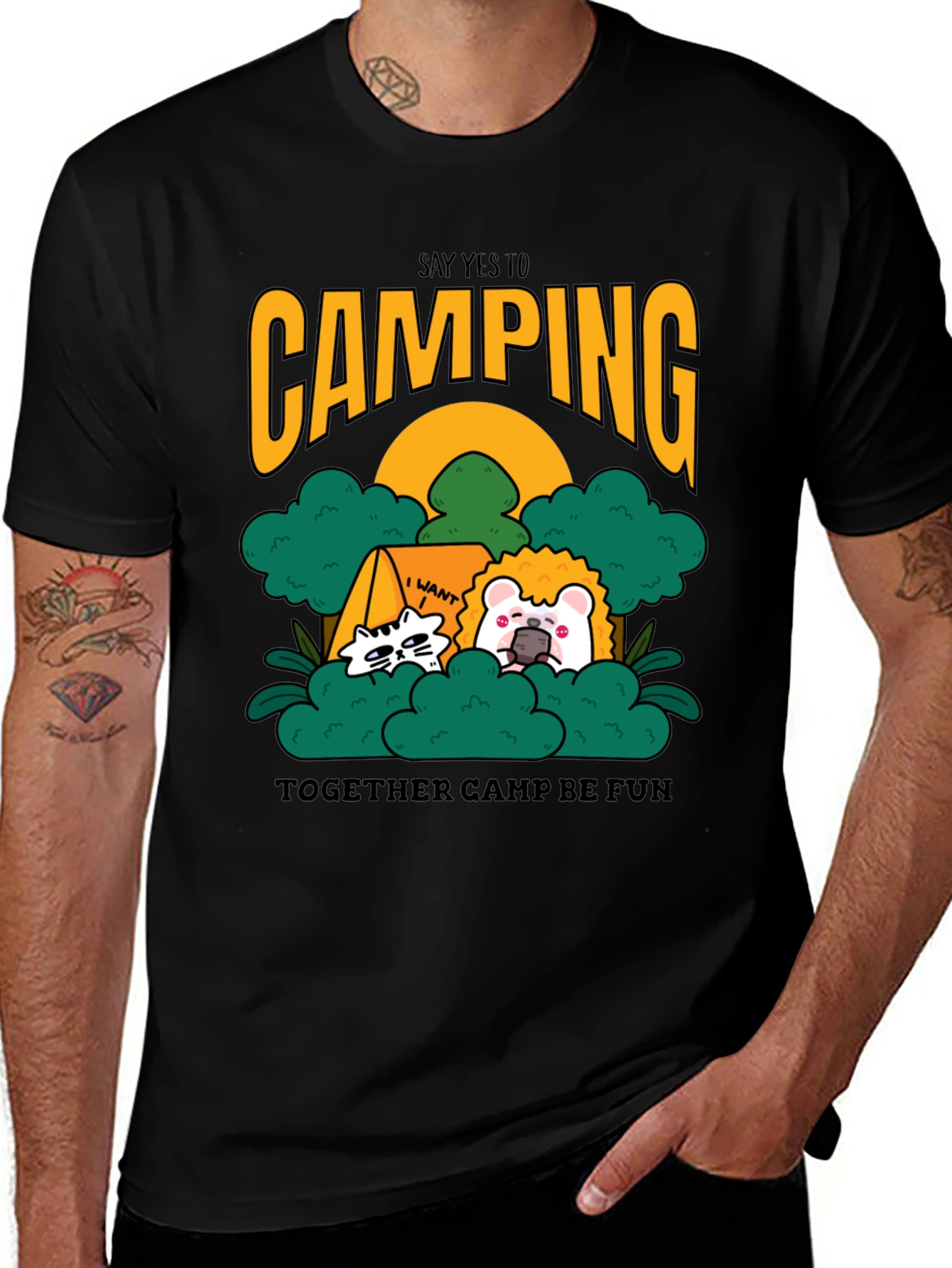 Variant 12 of Camping Adventure Tee: Say Yes to Fun!