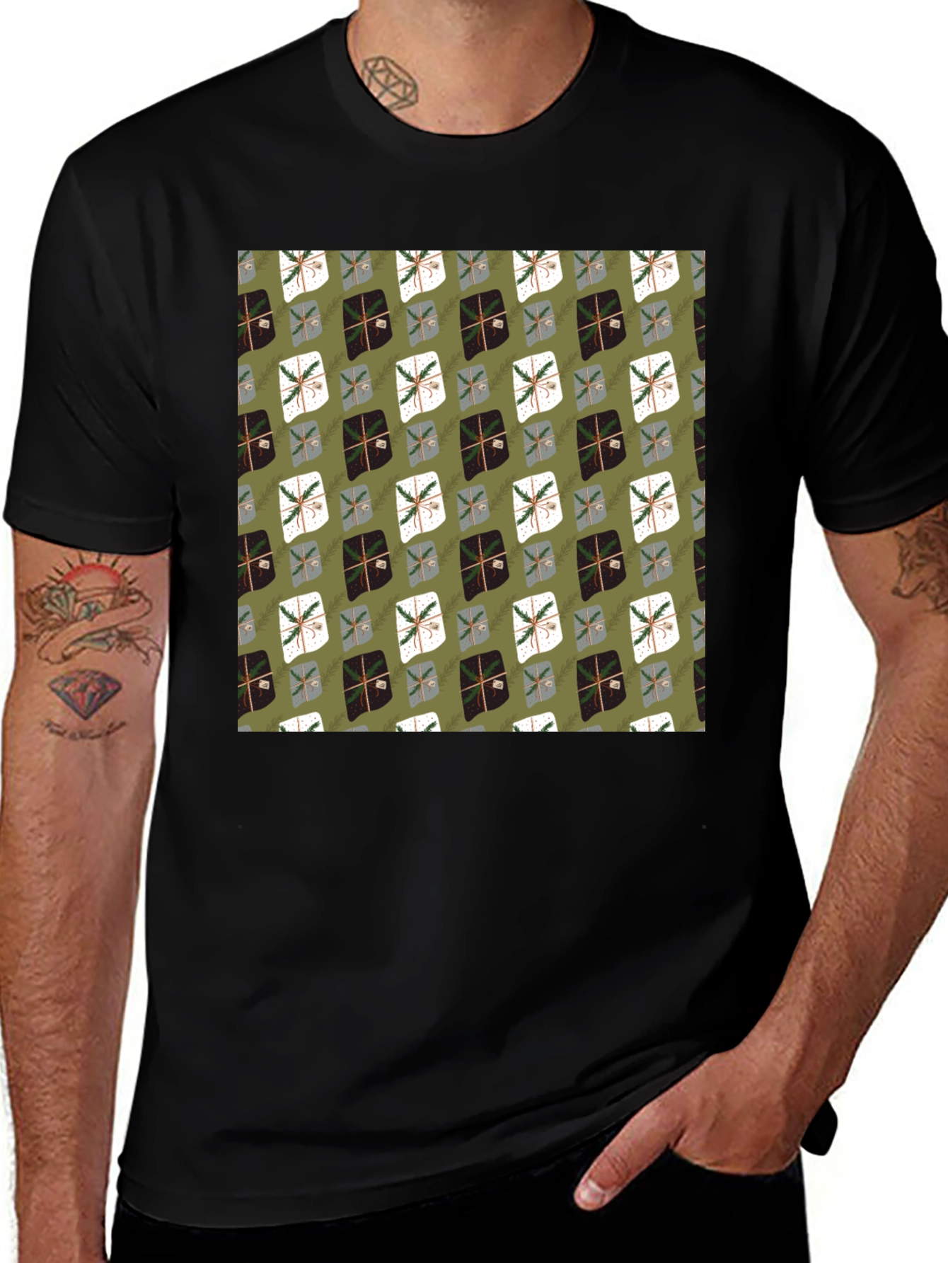 Gift Boxes Patterned T-Shirt