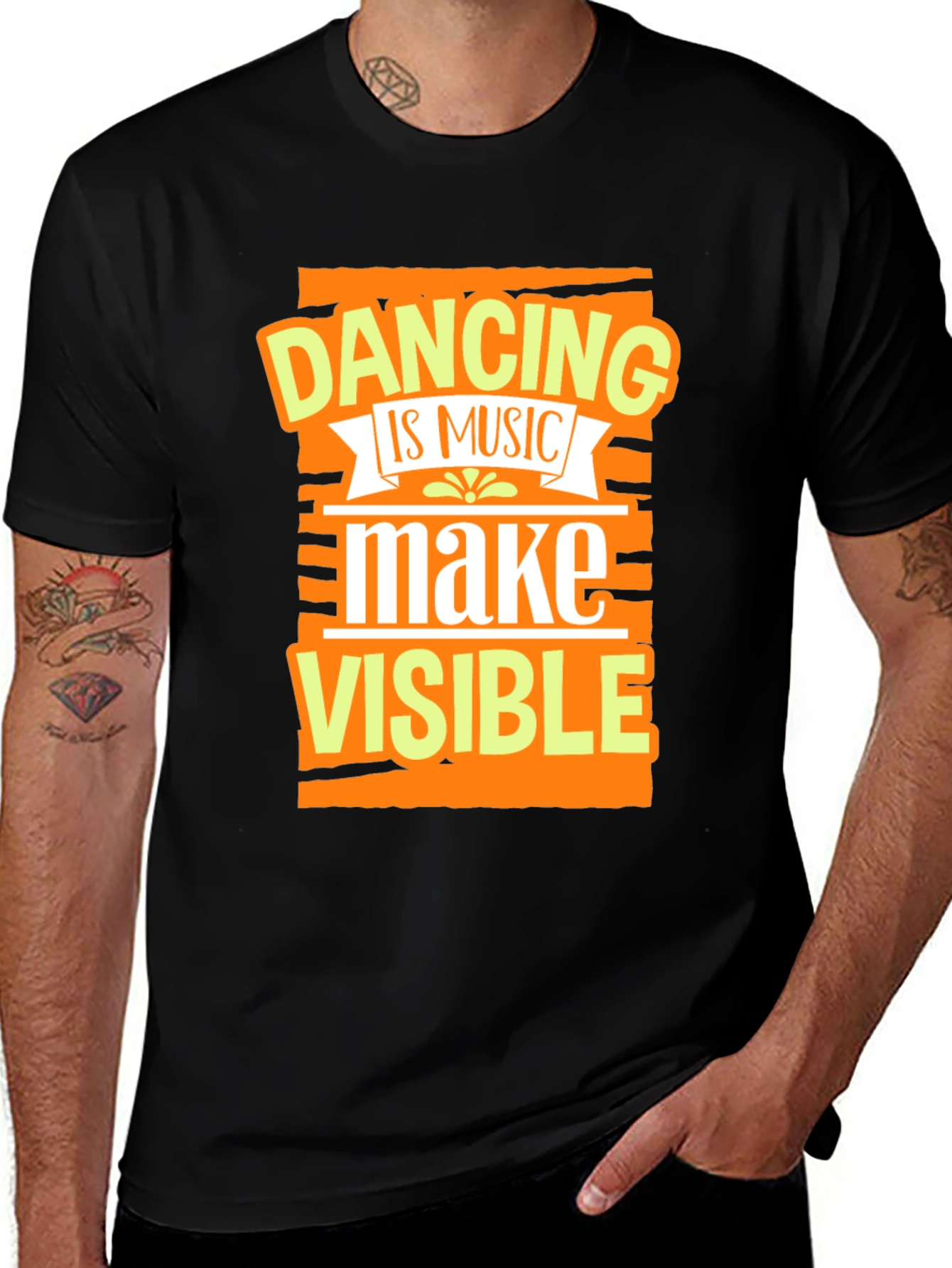 Dancing is Music T-Shirt - Black Graphic Tee