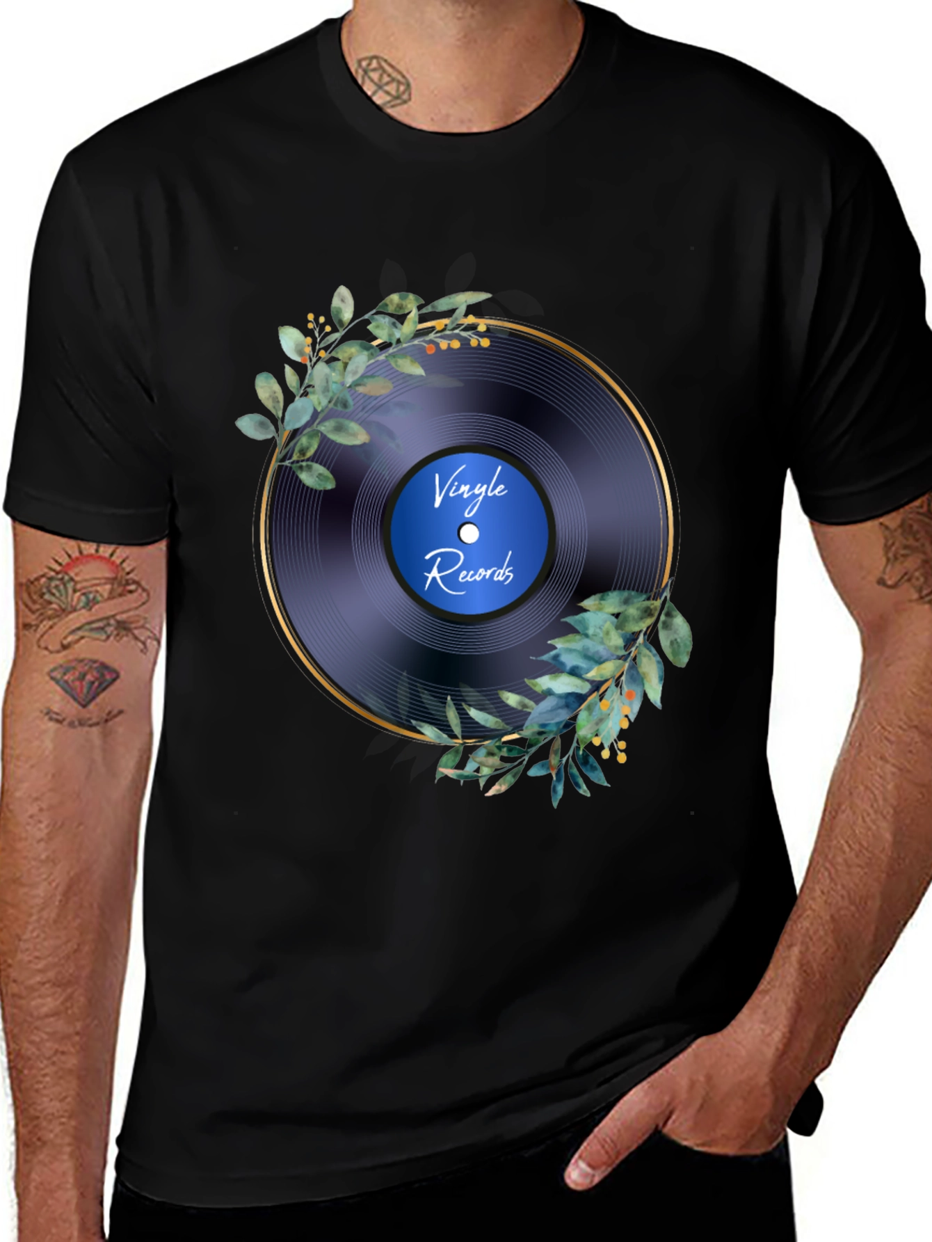 Variant 28 of Vinyl Records Graphic T-Shirt - Music Lover Tee