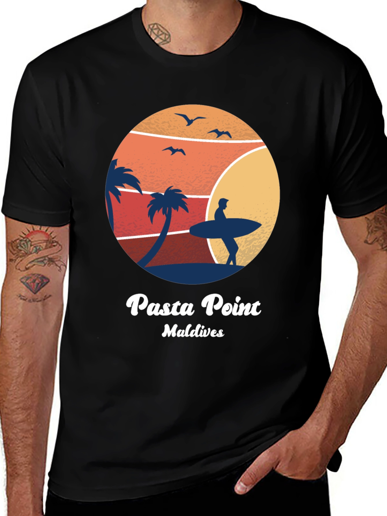 Variant 25 of Pasta Point Maldives Surf Graphic T-Shirt