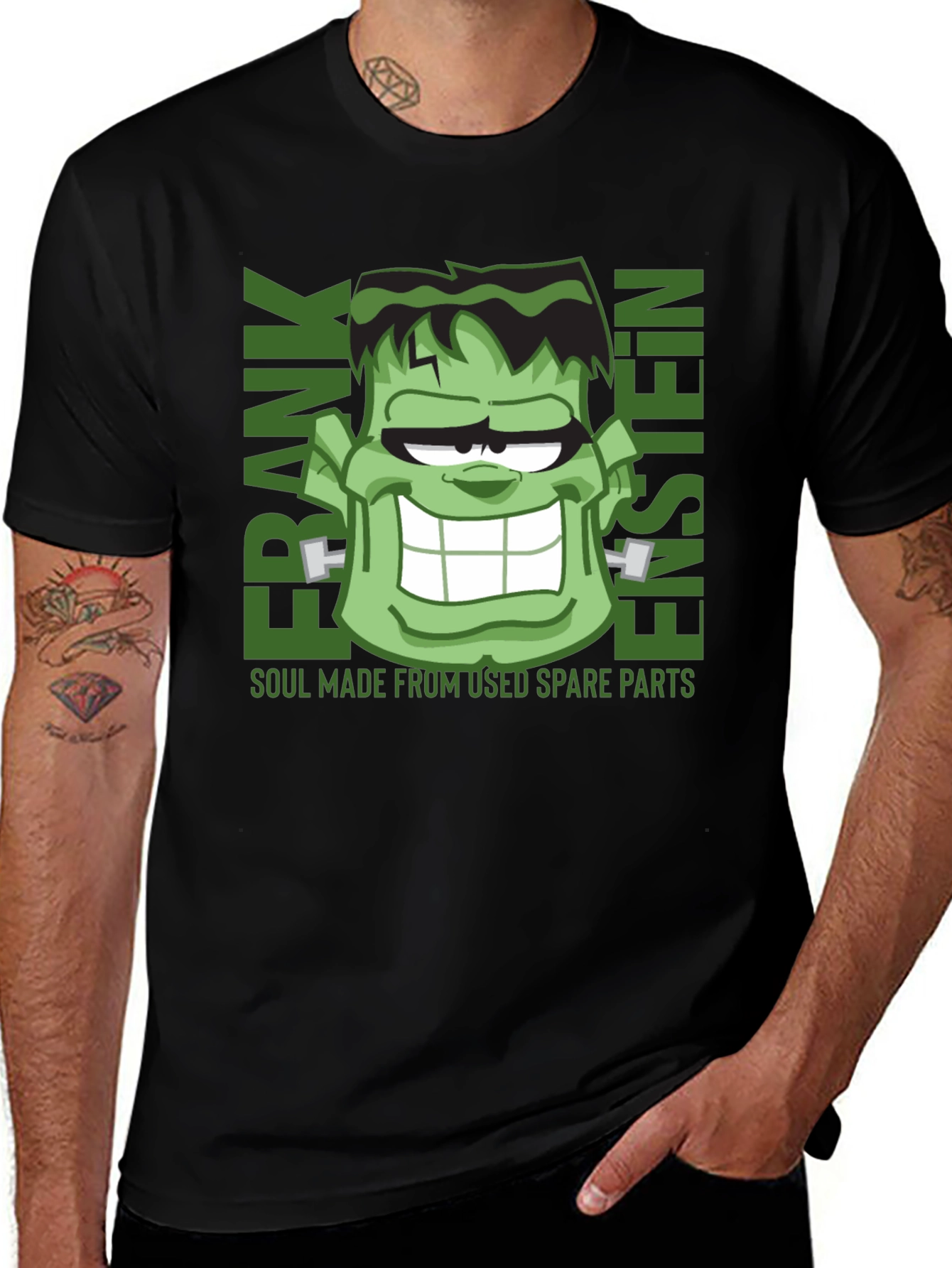 Frankenstein Graphic T-Shirt - Soul Made From Spare Parts