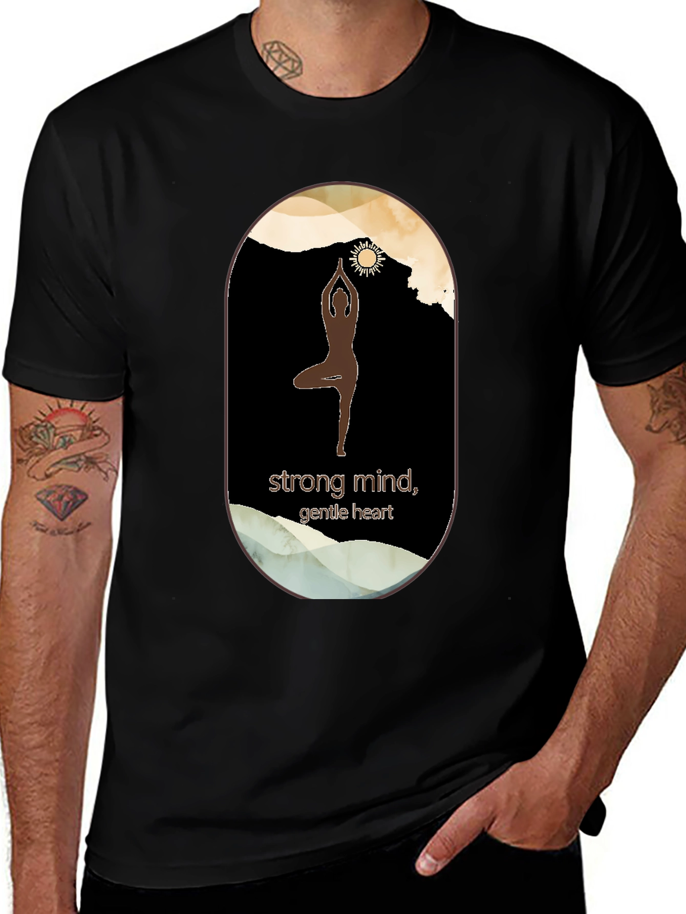 Variant 23 of Strong Mind Gentle Heart Yoga T-Shirt