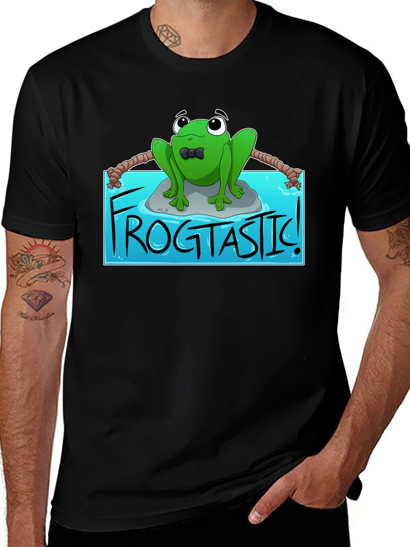 Variant 8 of FrogTastic Frog T-Shirt - Black