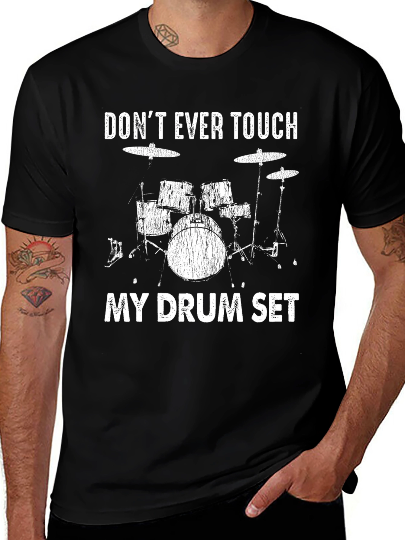 Variant 12 of Don't Ever Touch My Drum Set T-Shirt