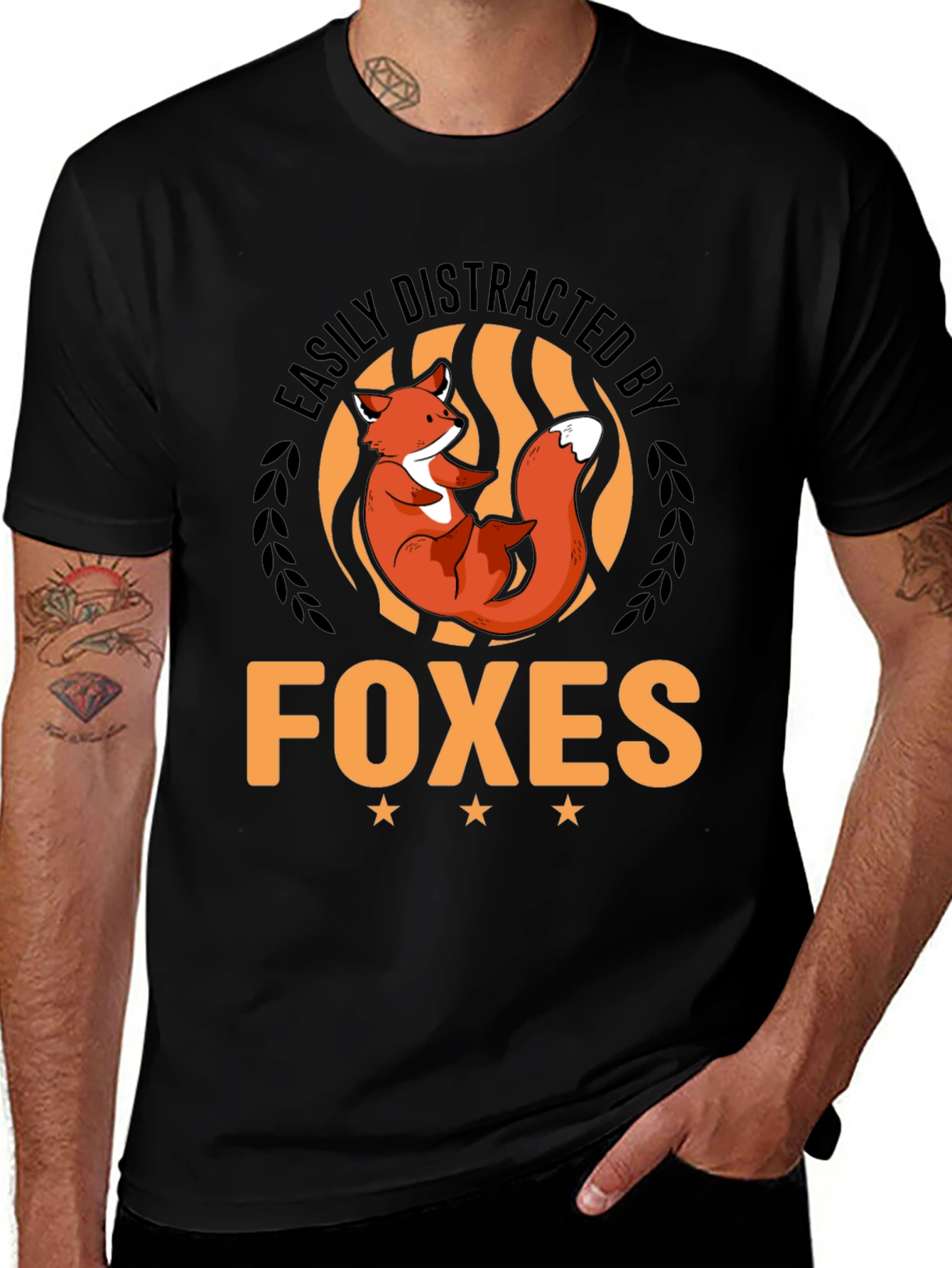Variant 30 of Easily Distracted by Foxes T-Shirt