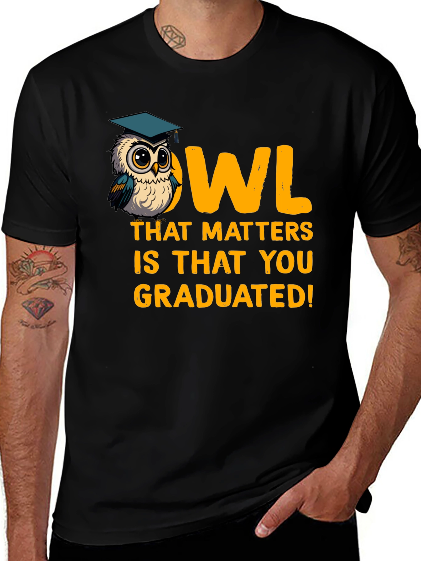 Variant 21 of Graduation Owl T-Shirt - Congrats Grad!