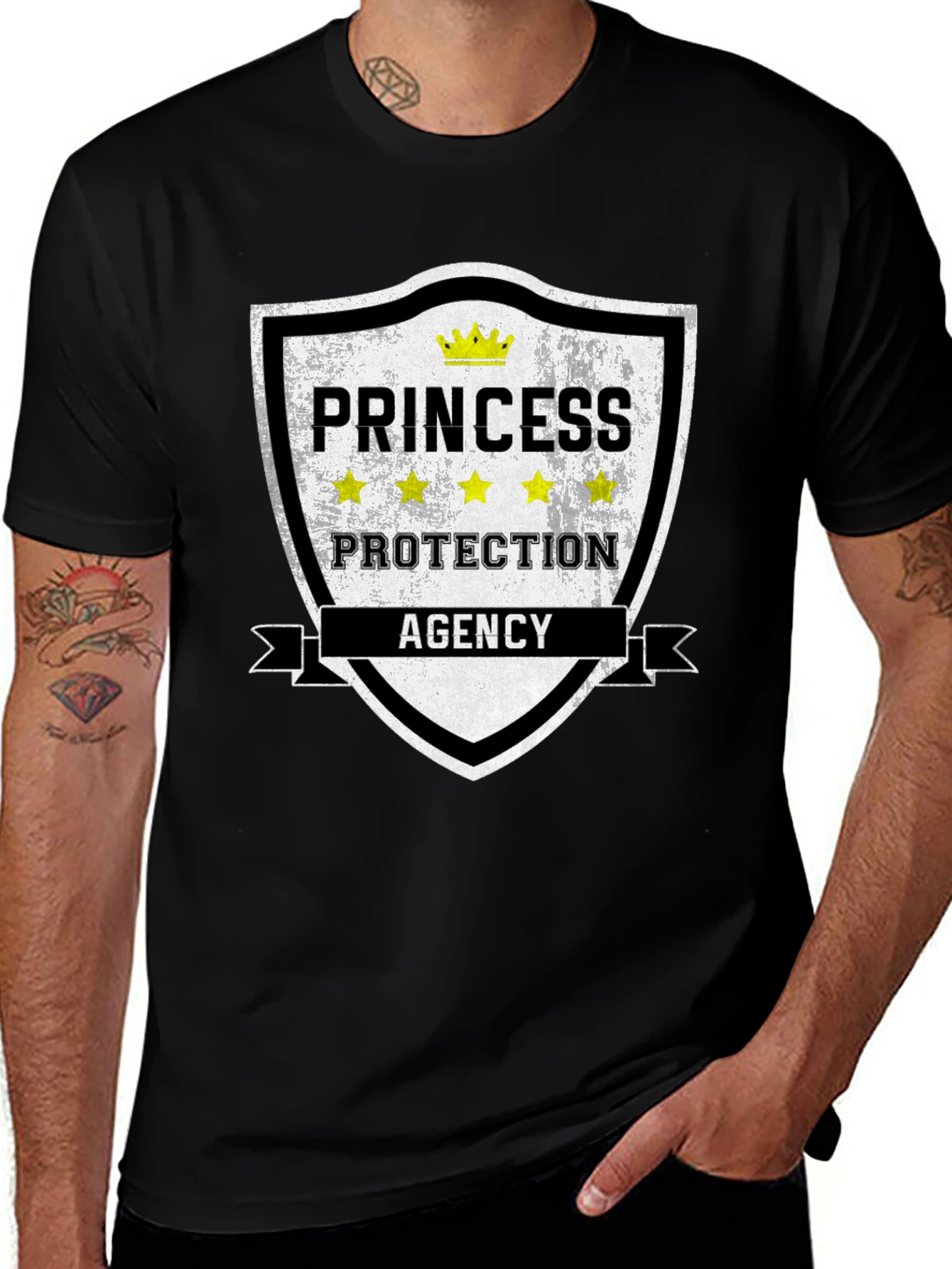 Variant 29 of Princess Protection Agency Black T-Shirt