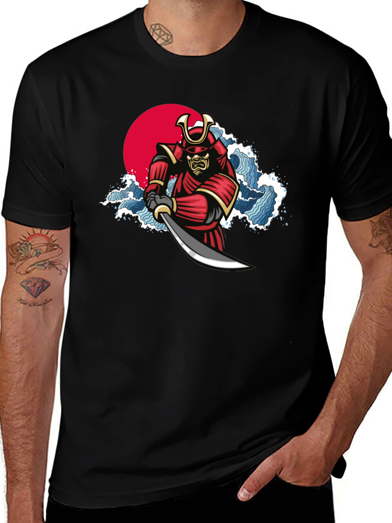 Variant 9 of Samurai Warrior Graphic T-Shirt - Japanese Art Tee