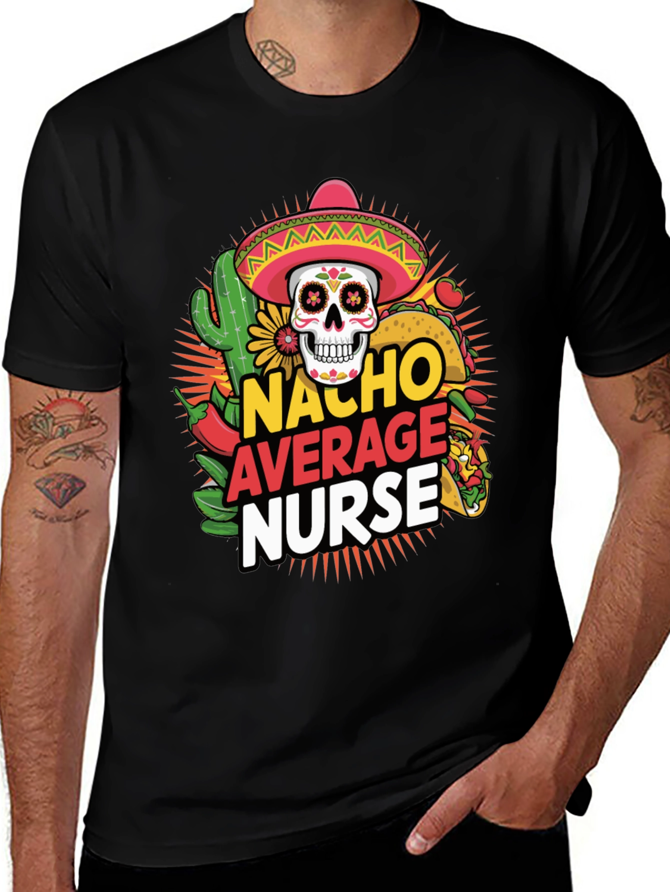 Variant 28 of Nacho Average Nurse T-Shirt