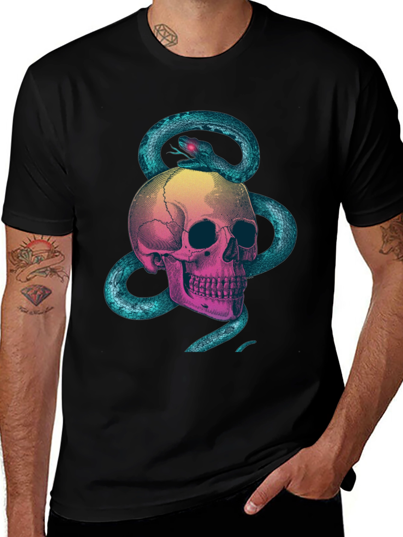 Variant 22 of Skull and Snake Graphic Tee