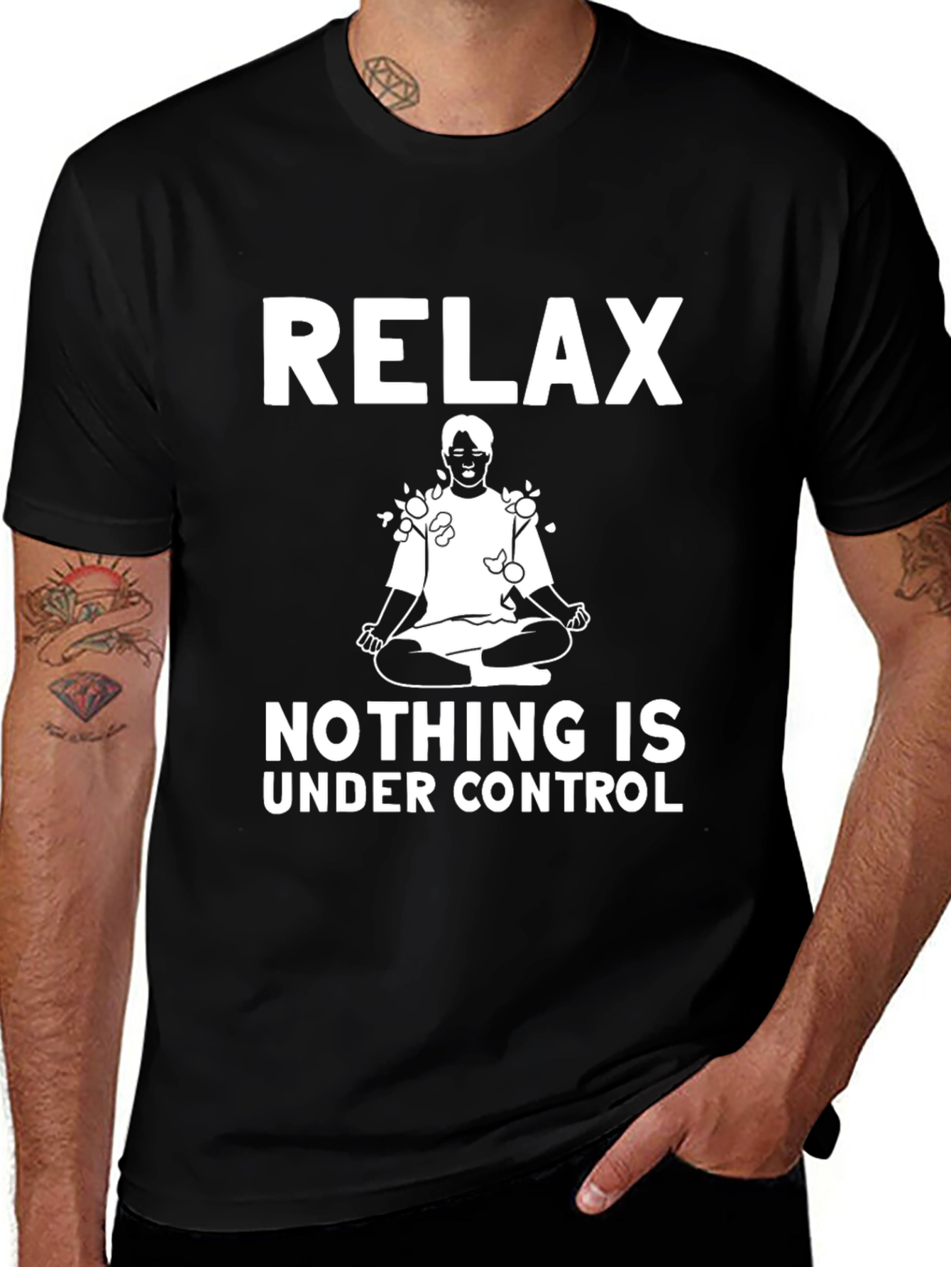 Variant 2 of Relax Nothing is Under Control Graphic T-Shirt