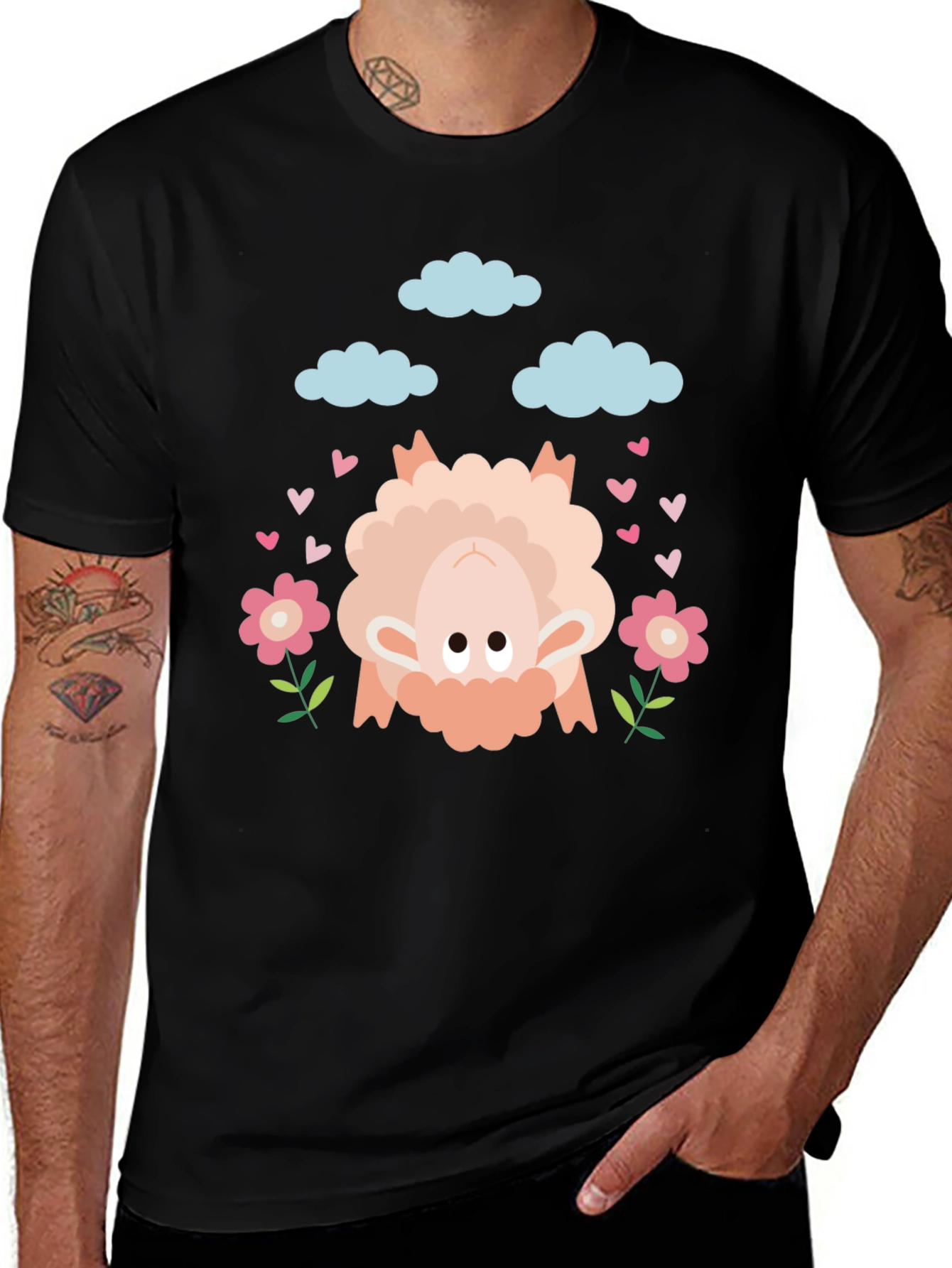 Upside Down Sheep Graphic Tee