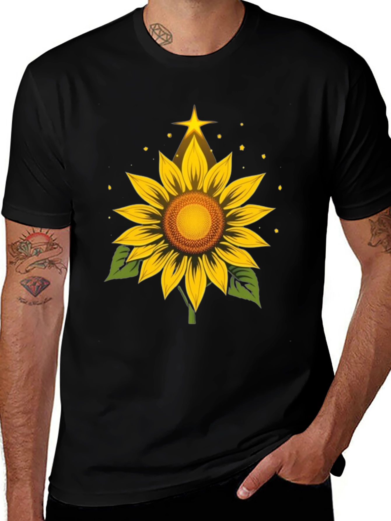 Variant 21 of Sunflower Star T-Shirt - Stylish Nature Tee