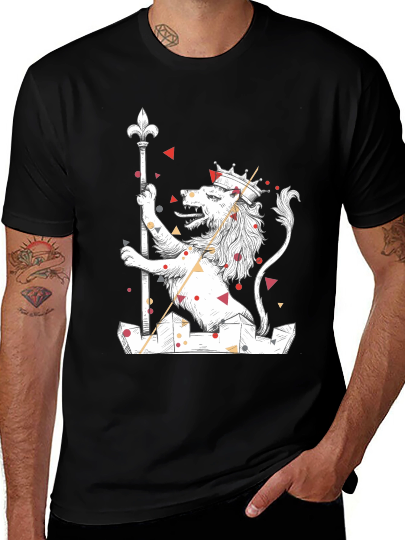 Variant 14 of Lion King Graphic Tee - Black Cotton T-Shirt
