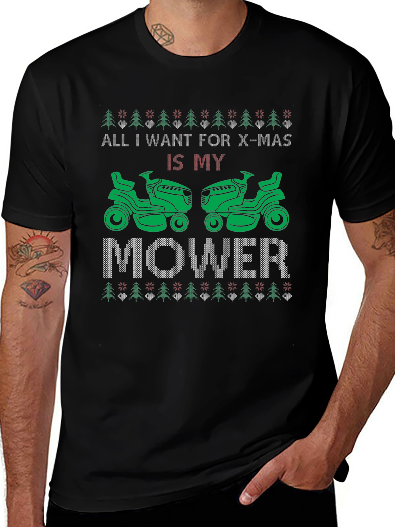 Funny Mower Christmas T-Shirt