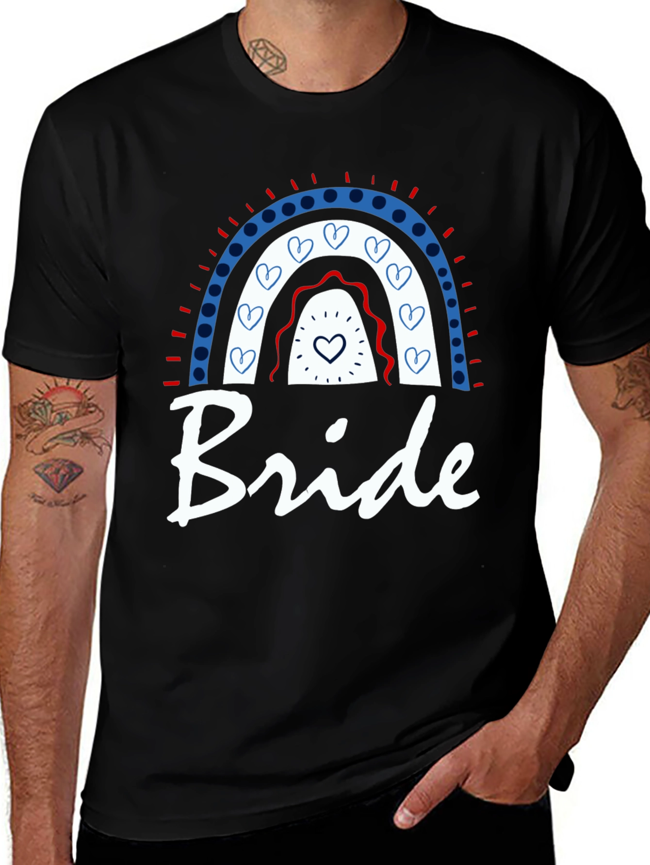 Patriotic Bride Rainbow Graphic Tee