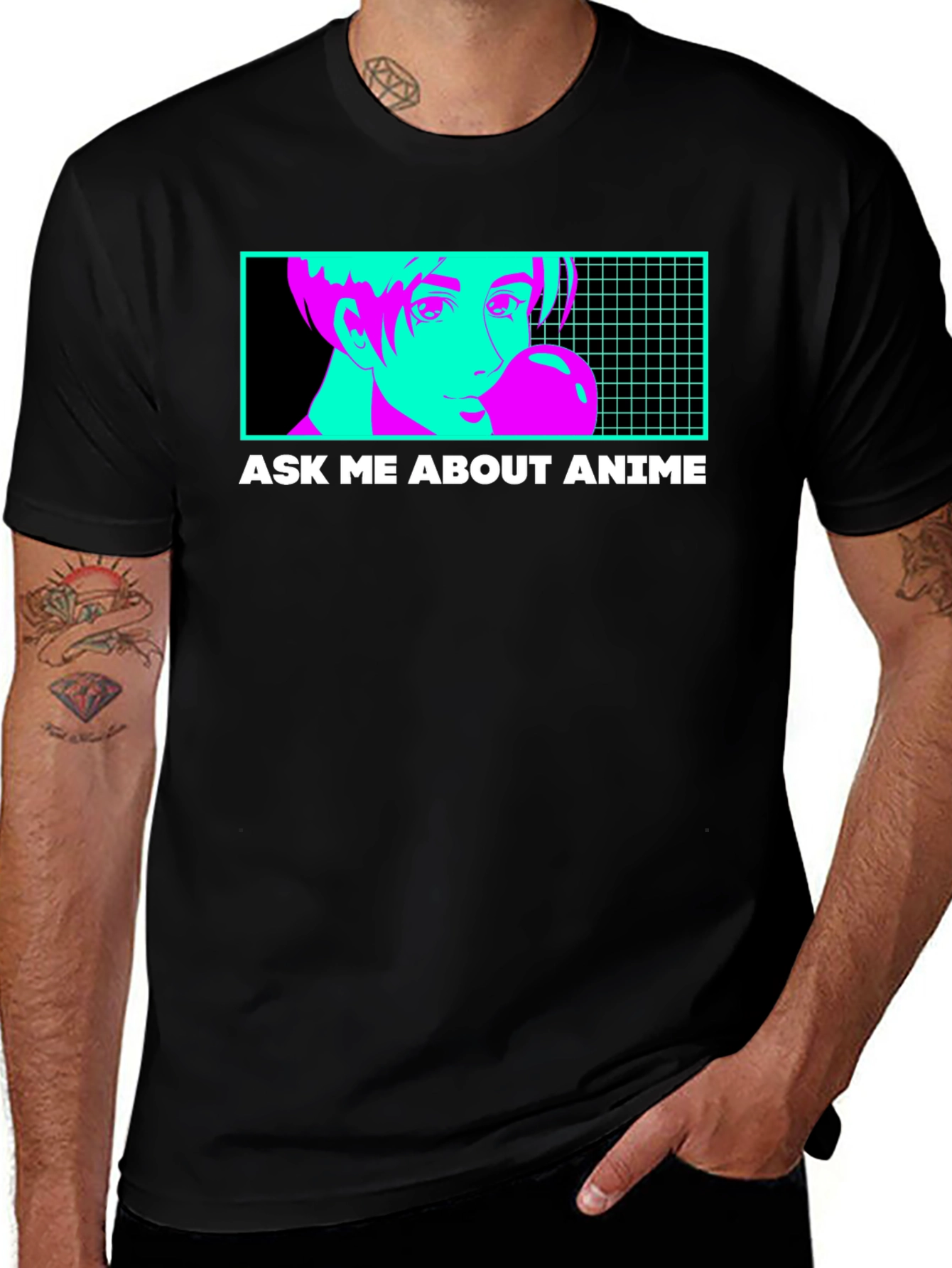 Anime Graphic Tee - Ask Me About Anime T-Shirt