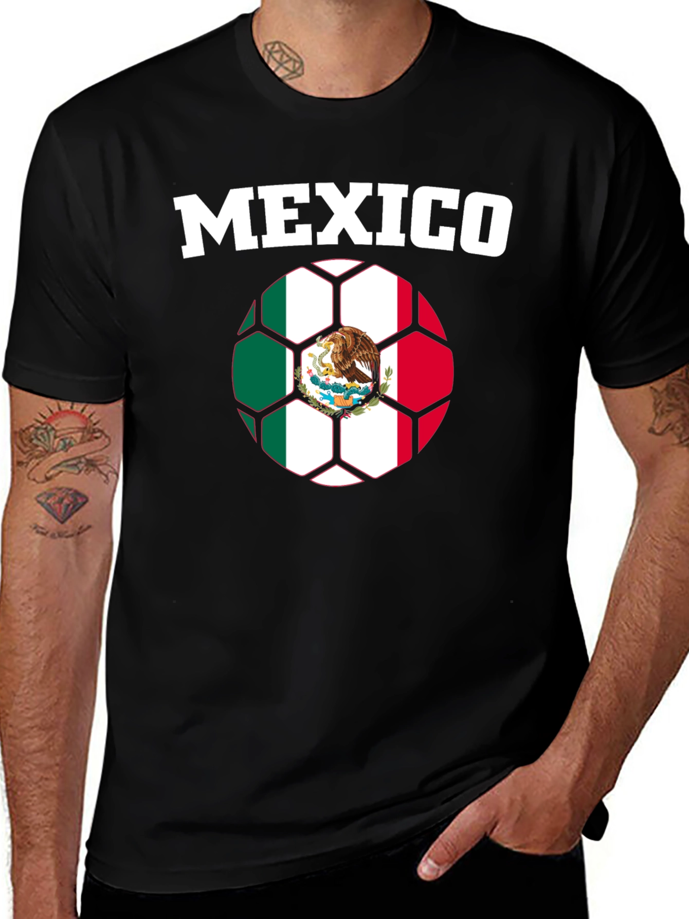 Variant 21 of Mexico Soccer Ball T-Shirt