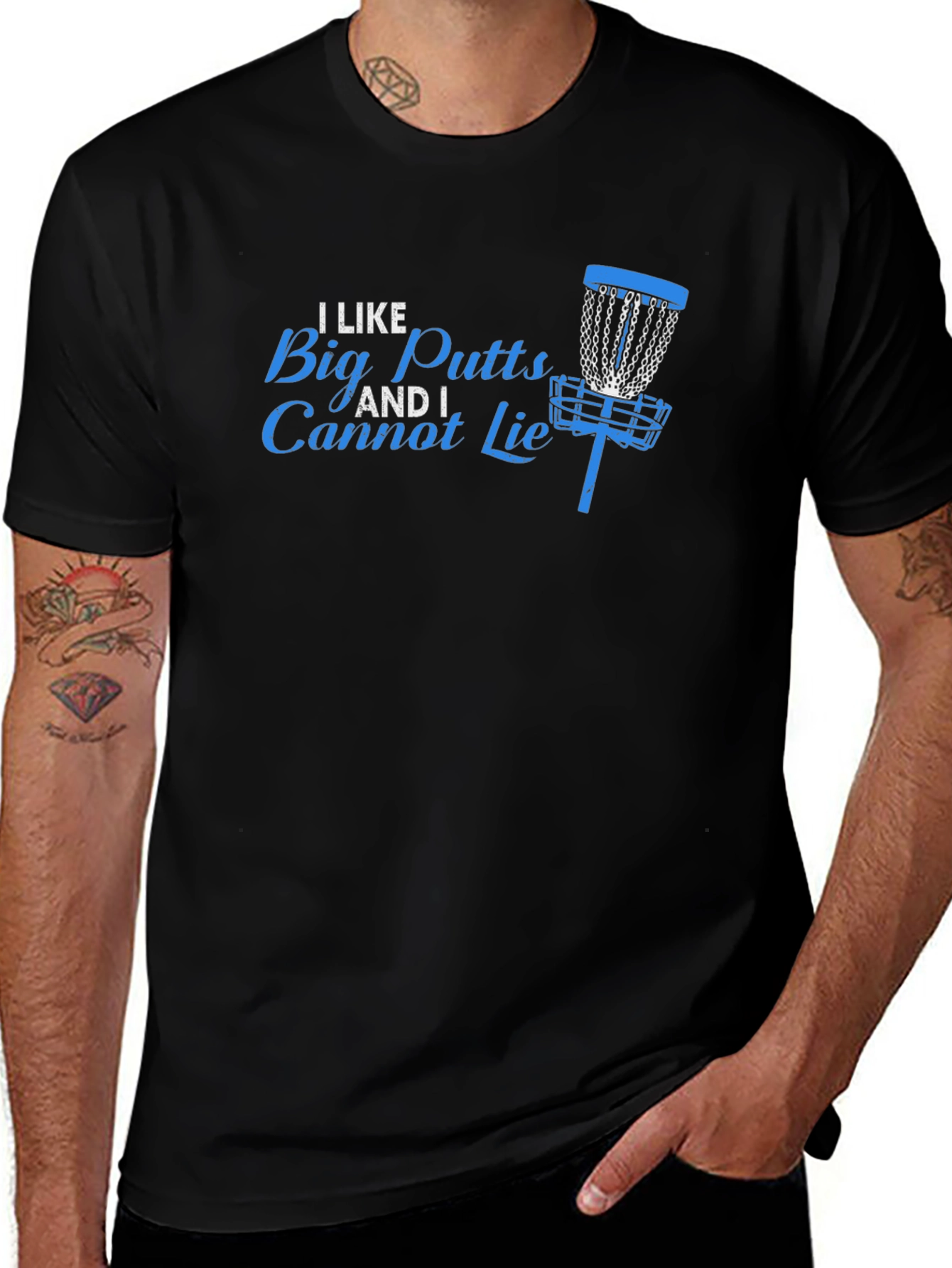 Variant 10 of I Like Big Putts Disc Golf T-Shirt