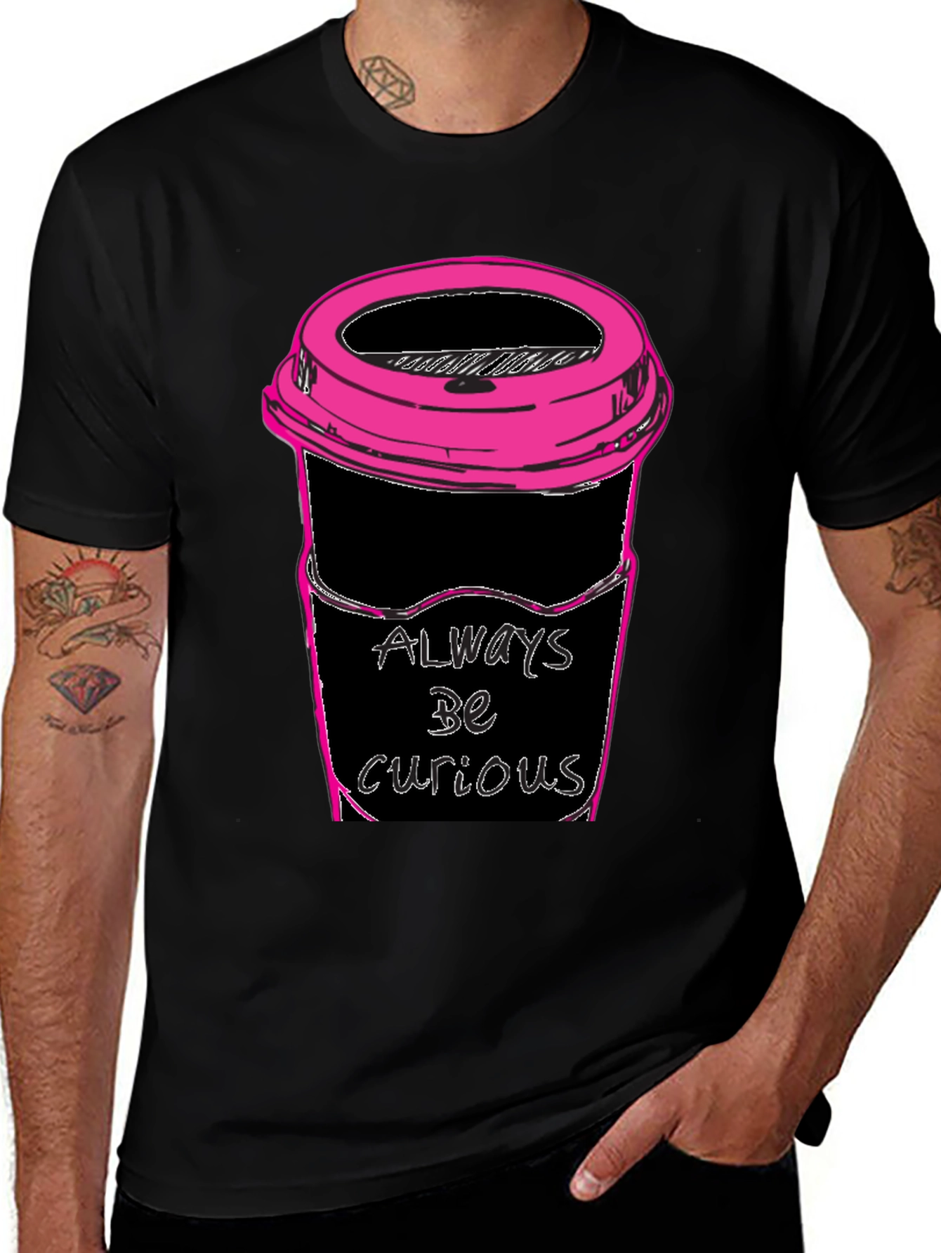 Variant 9 of Always Be Curious Coffee T-Shirt
