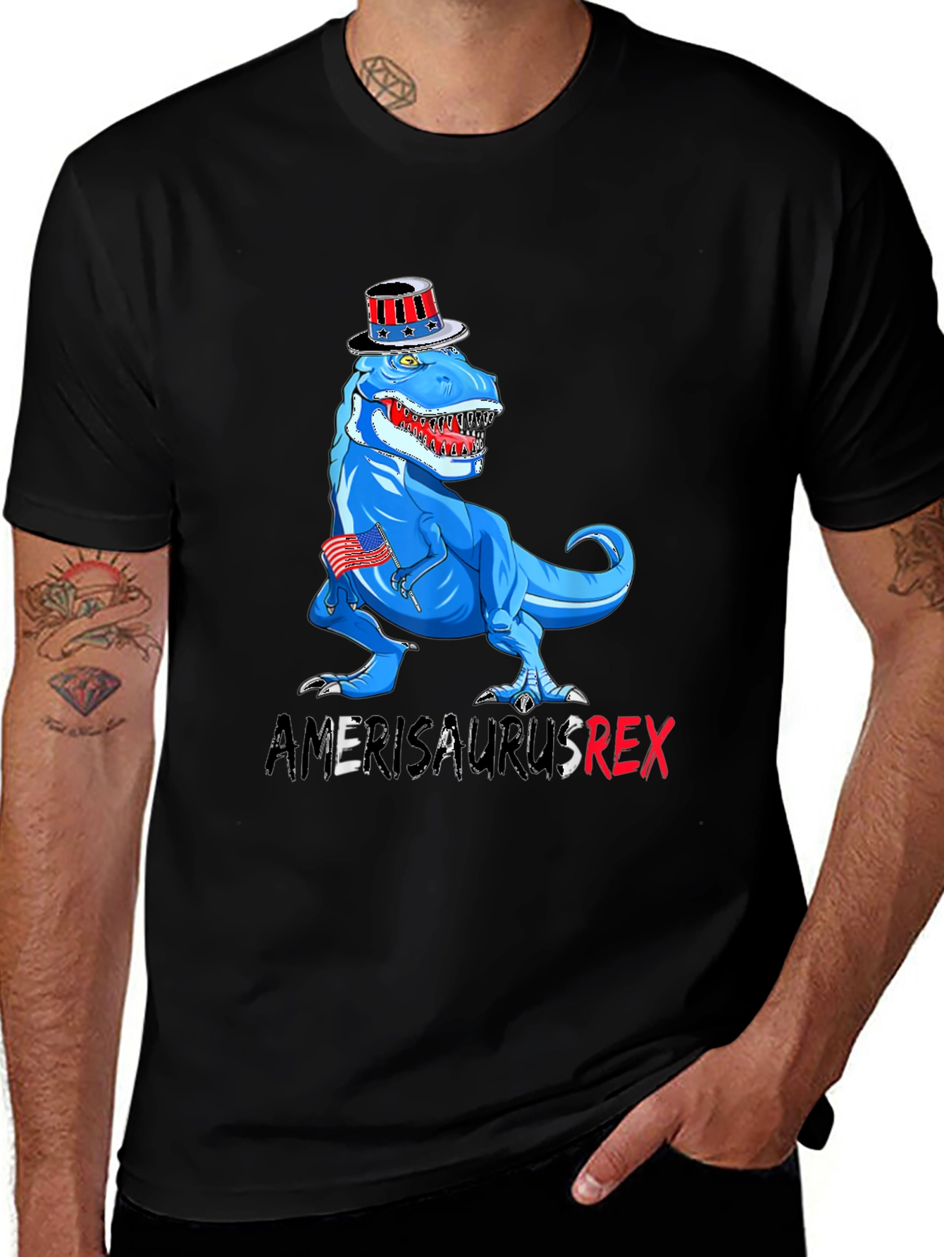 Amerisaurus Rex Patriotic T-Shirt