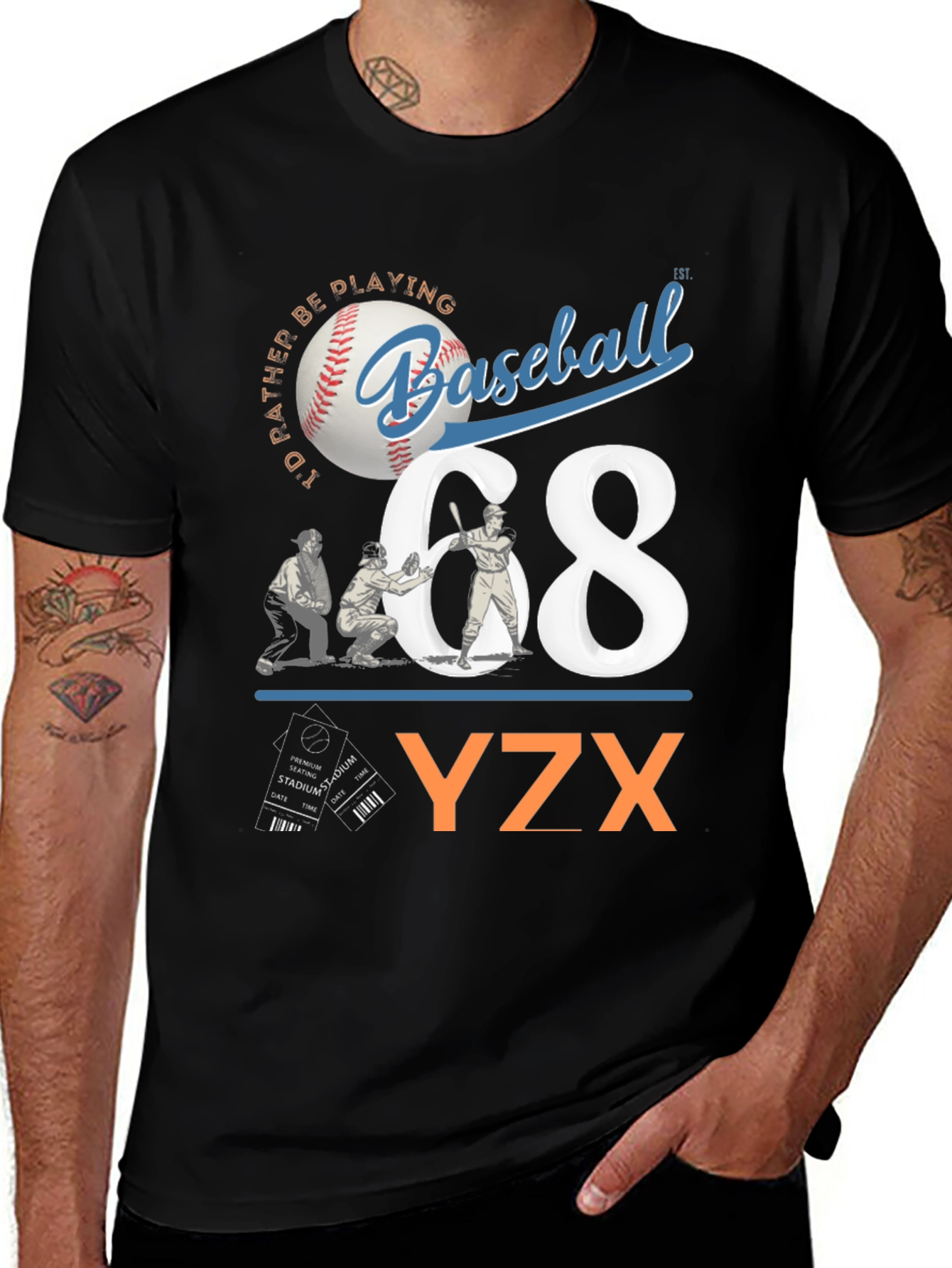 Variant 26 of Baseball Graphic Tee - YZX