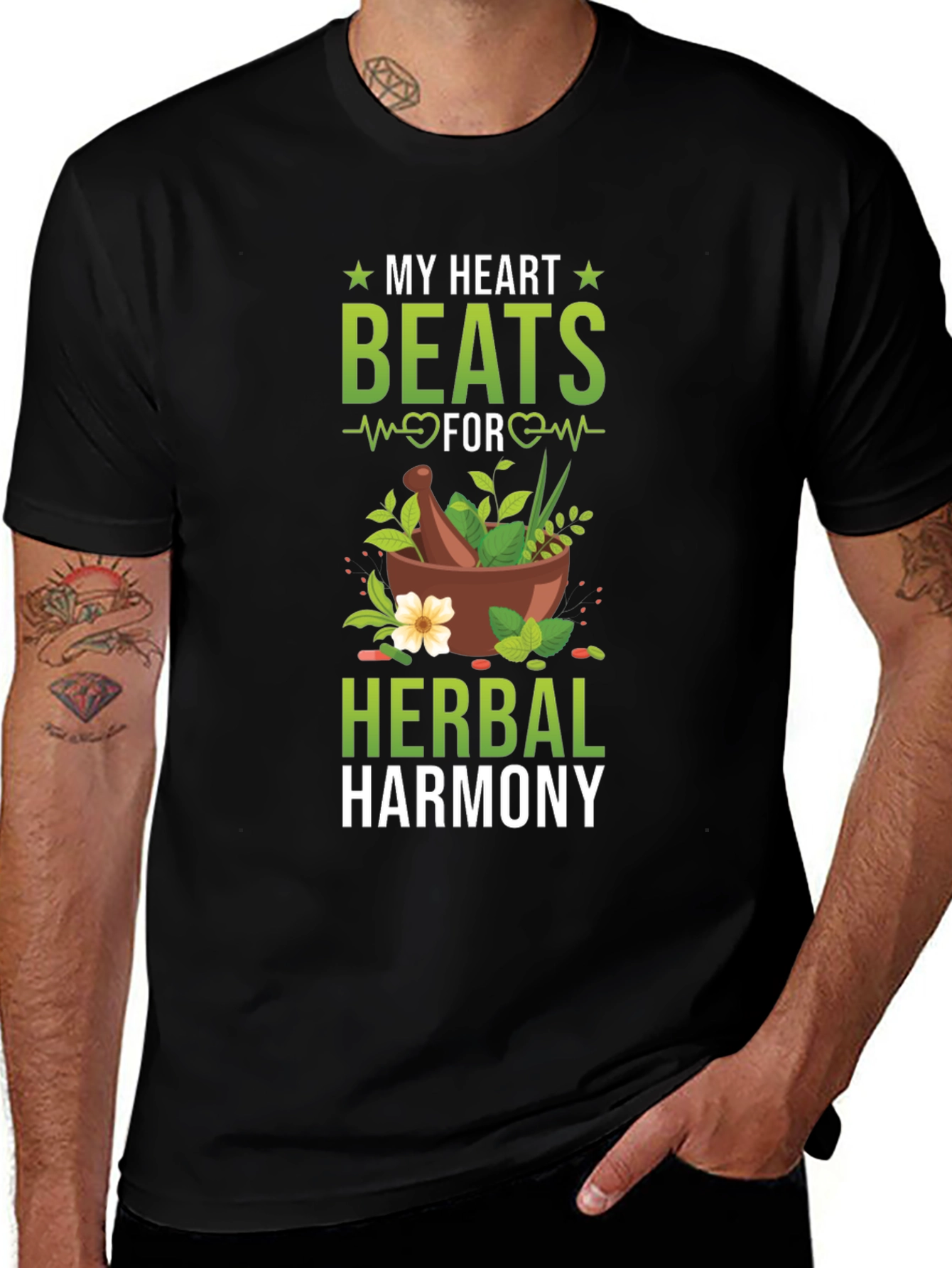 Herbal Harmony T-Shirt: My Heart Beats For Herbs