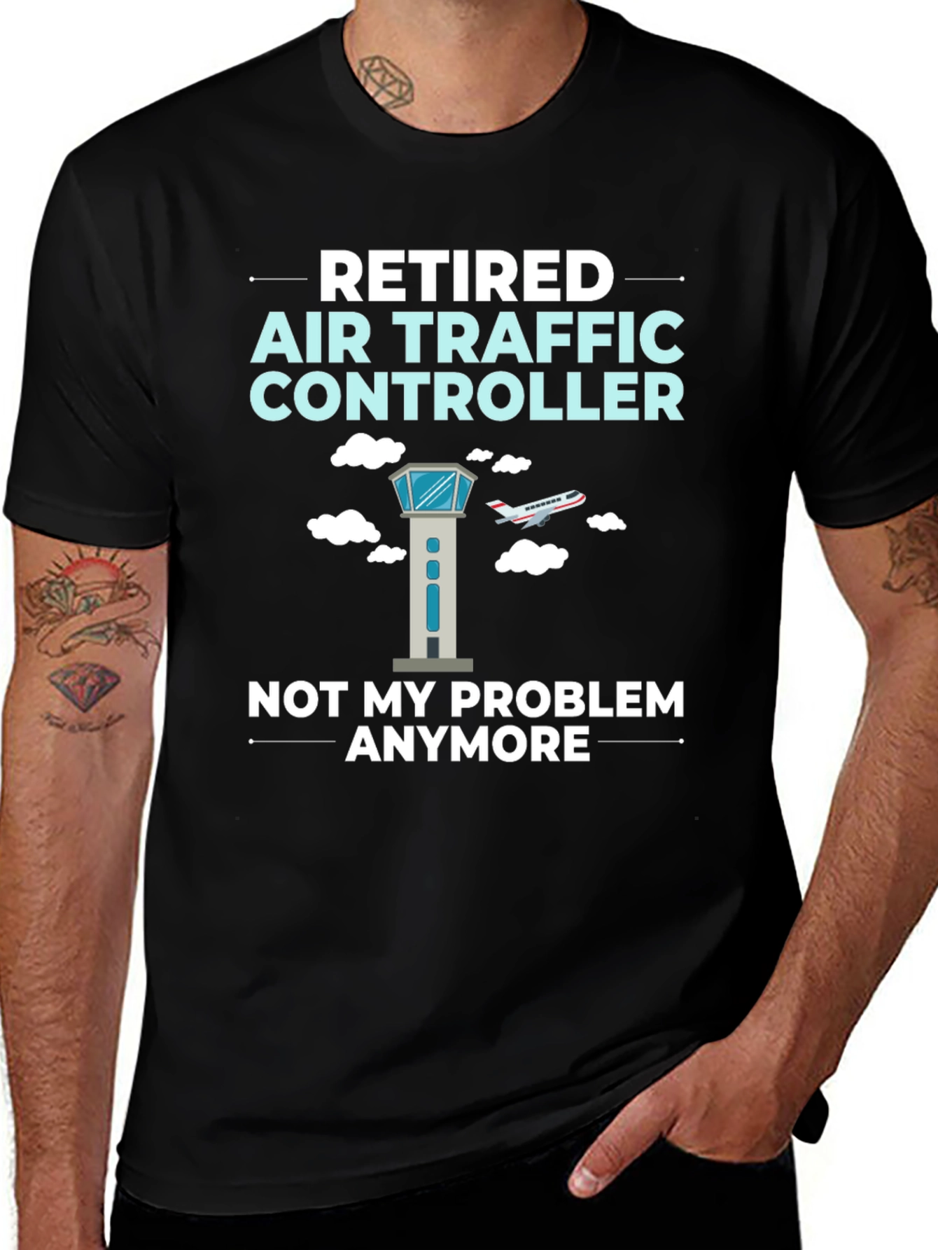 Variant 21 of Retired Air Traffic Controller T-Shirt