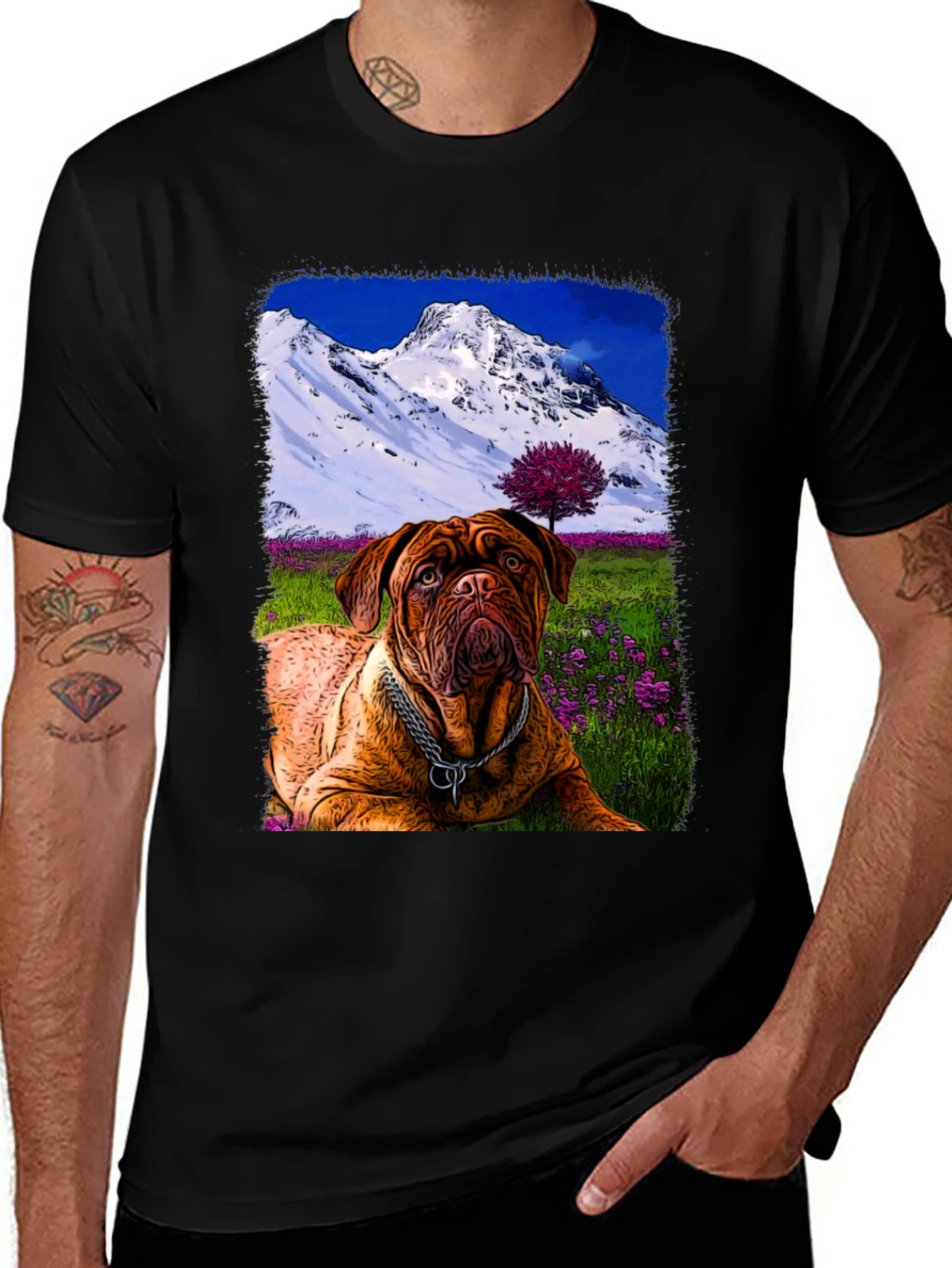 Variant 23 of Dog Mountain Landscape T-Shirt