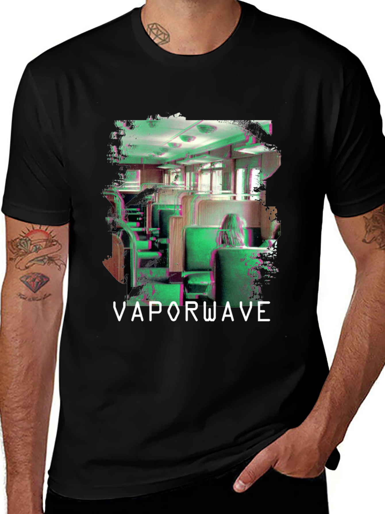 Variant 16 of Vaporwave Aesthetic T-Shirt - Glitch Art Style Tee