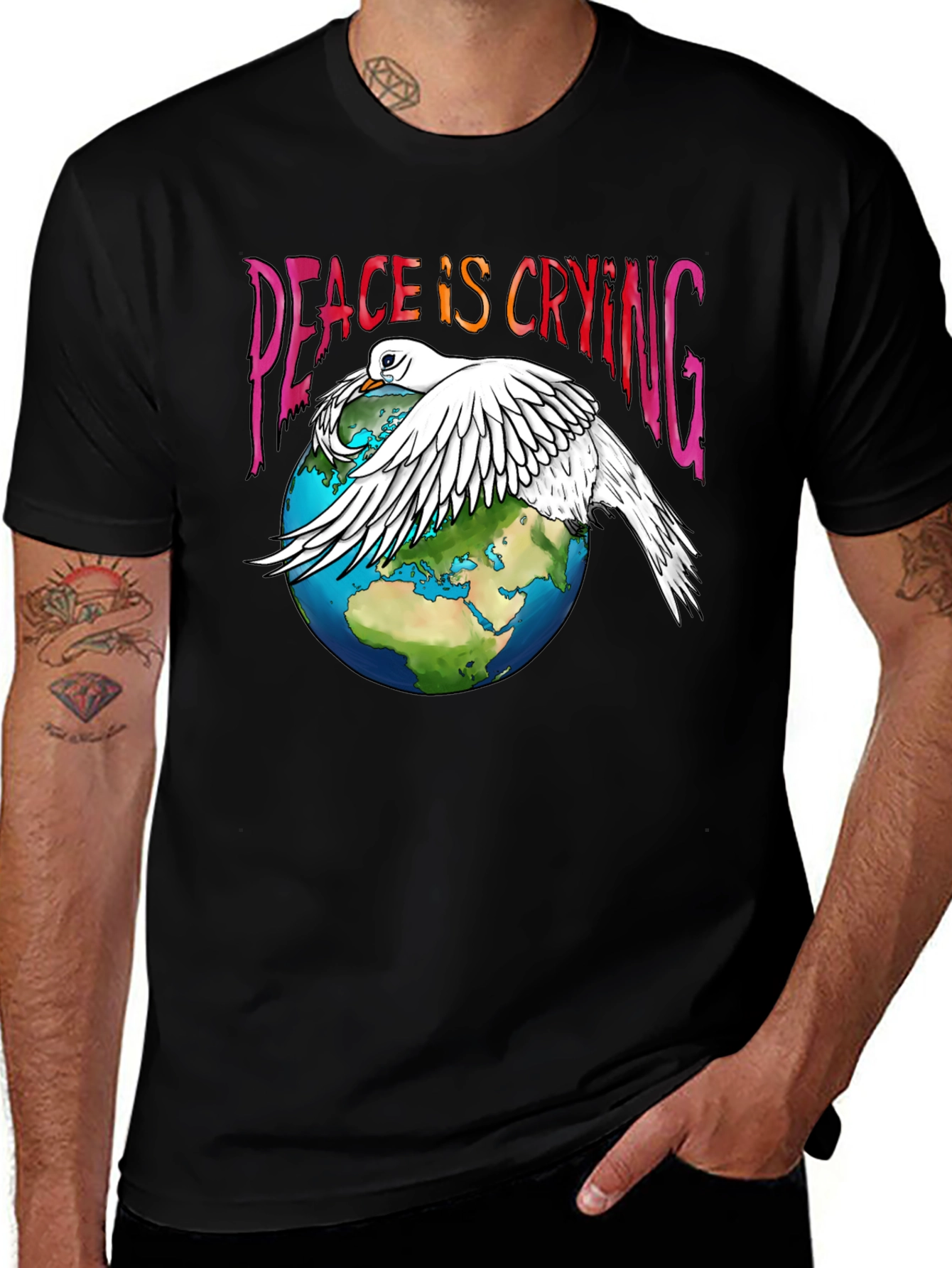 Variant 2 of Peace is Crying Graphic T-Shirt