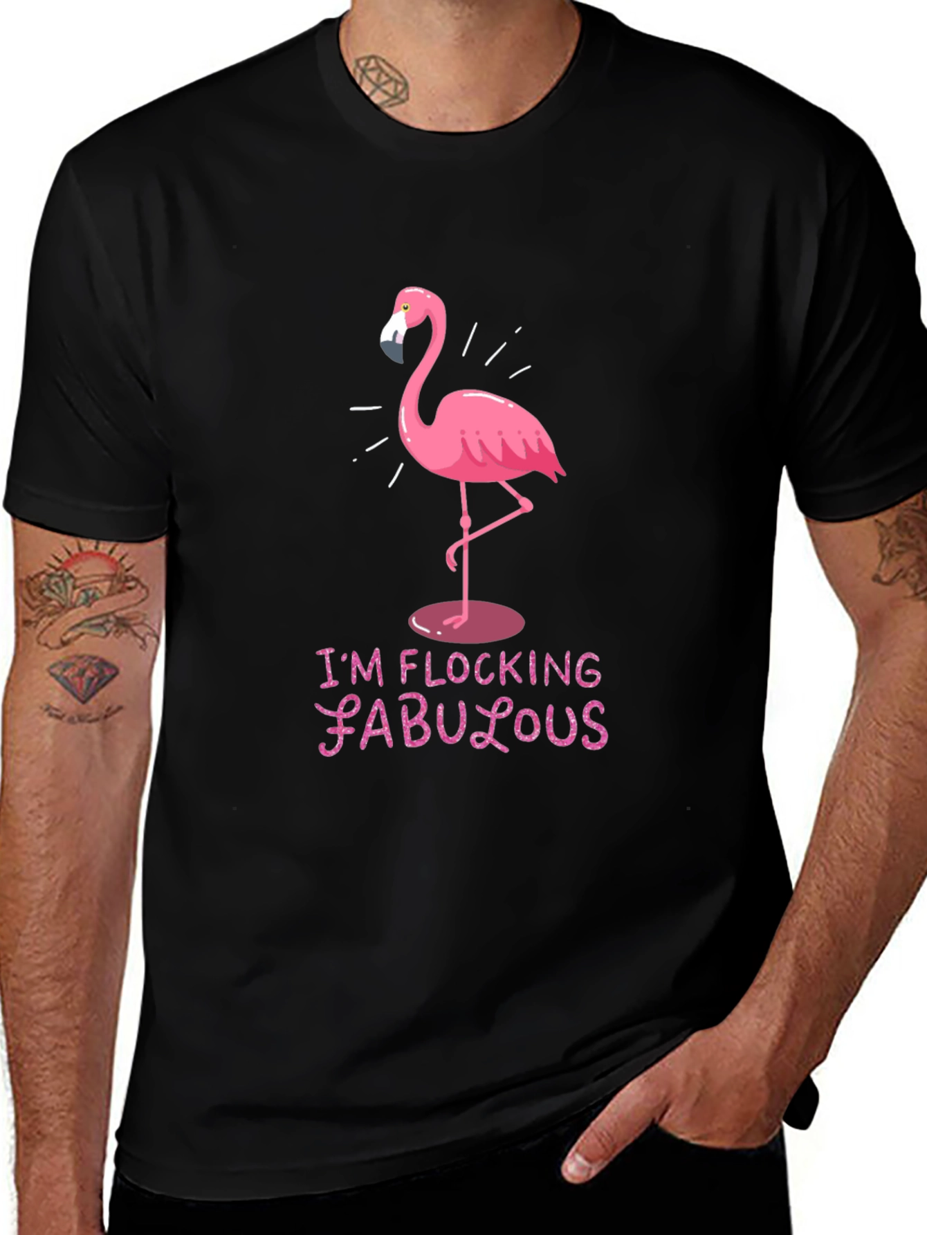 Variant 22 of I'm Flocking Fabulous T-Shirt - Pink Flamingo Tee
