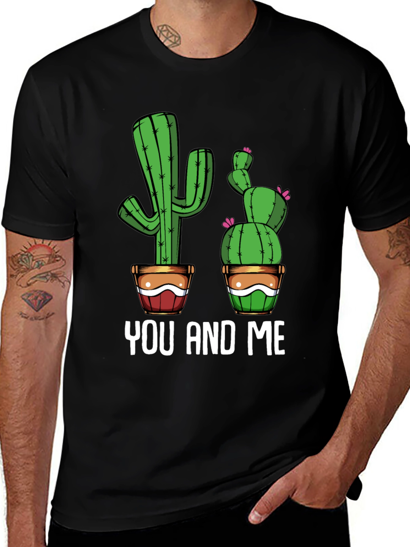 You and Me Cactus T-Shirt - Potted Plant Lover Tee