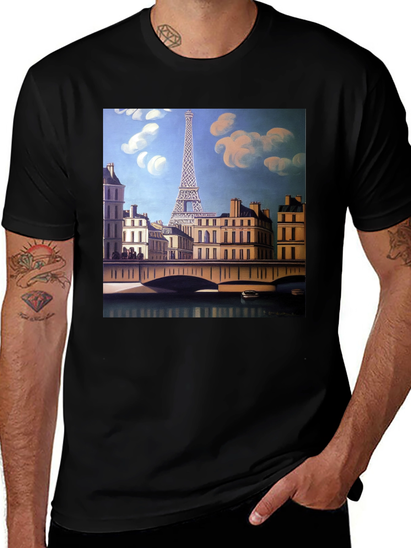 Variant 24 of Paris Eiffel Tower Art T-Shirt
