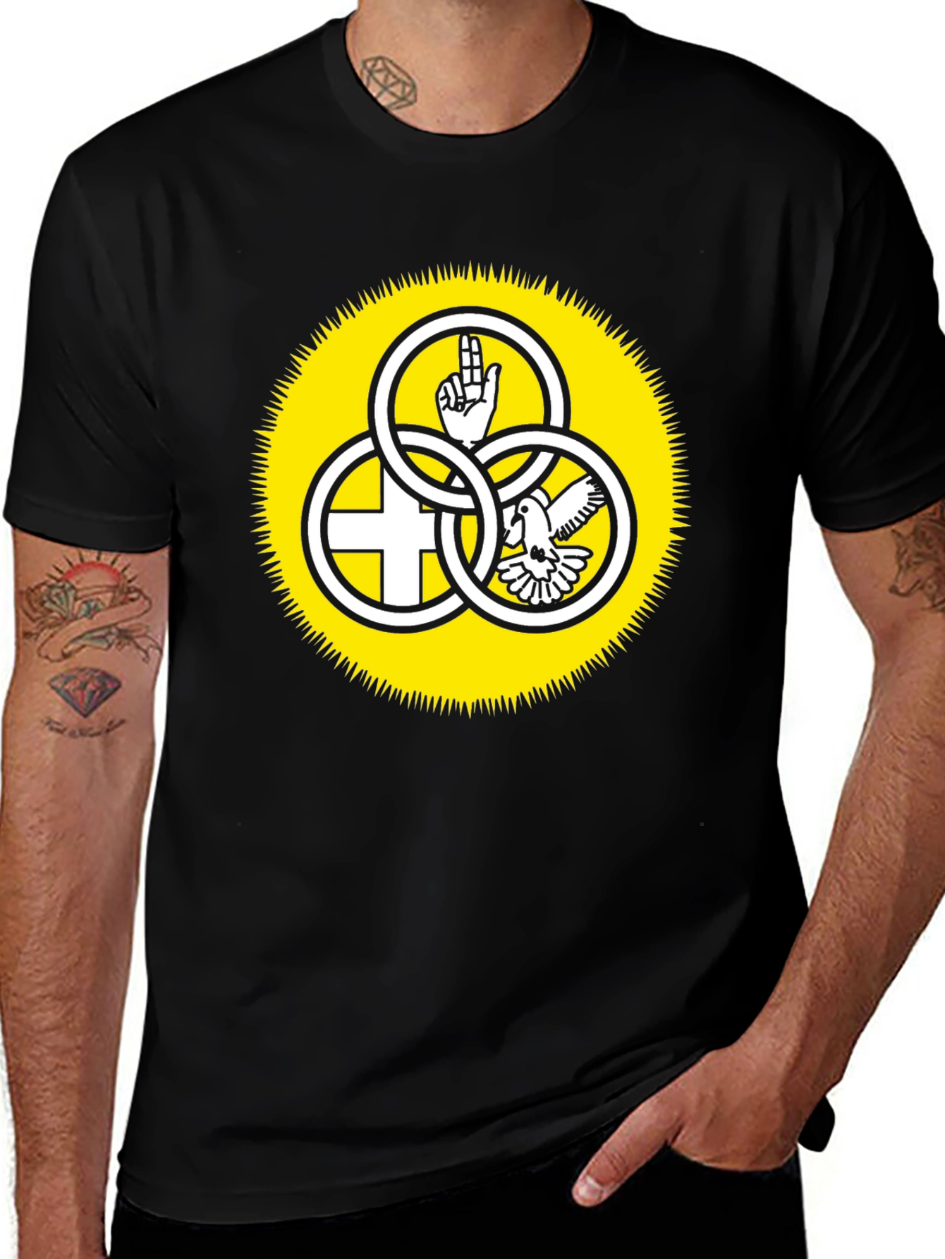 Variant 3 of Trinity Symbol Black T-Shirt